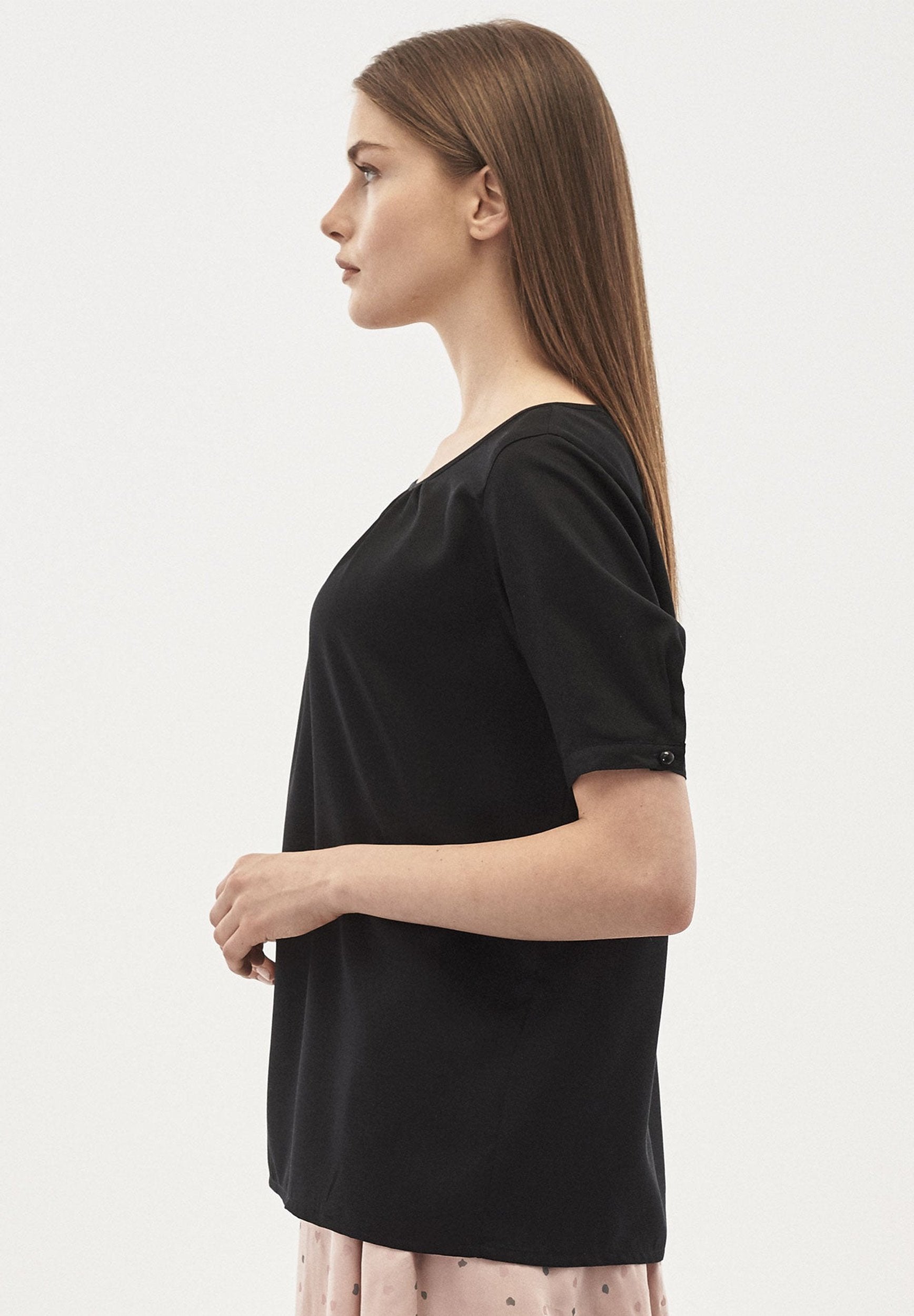 Kurzarm Bluse aus TENCEL™ Lyocell