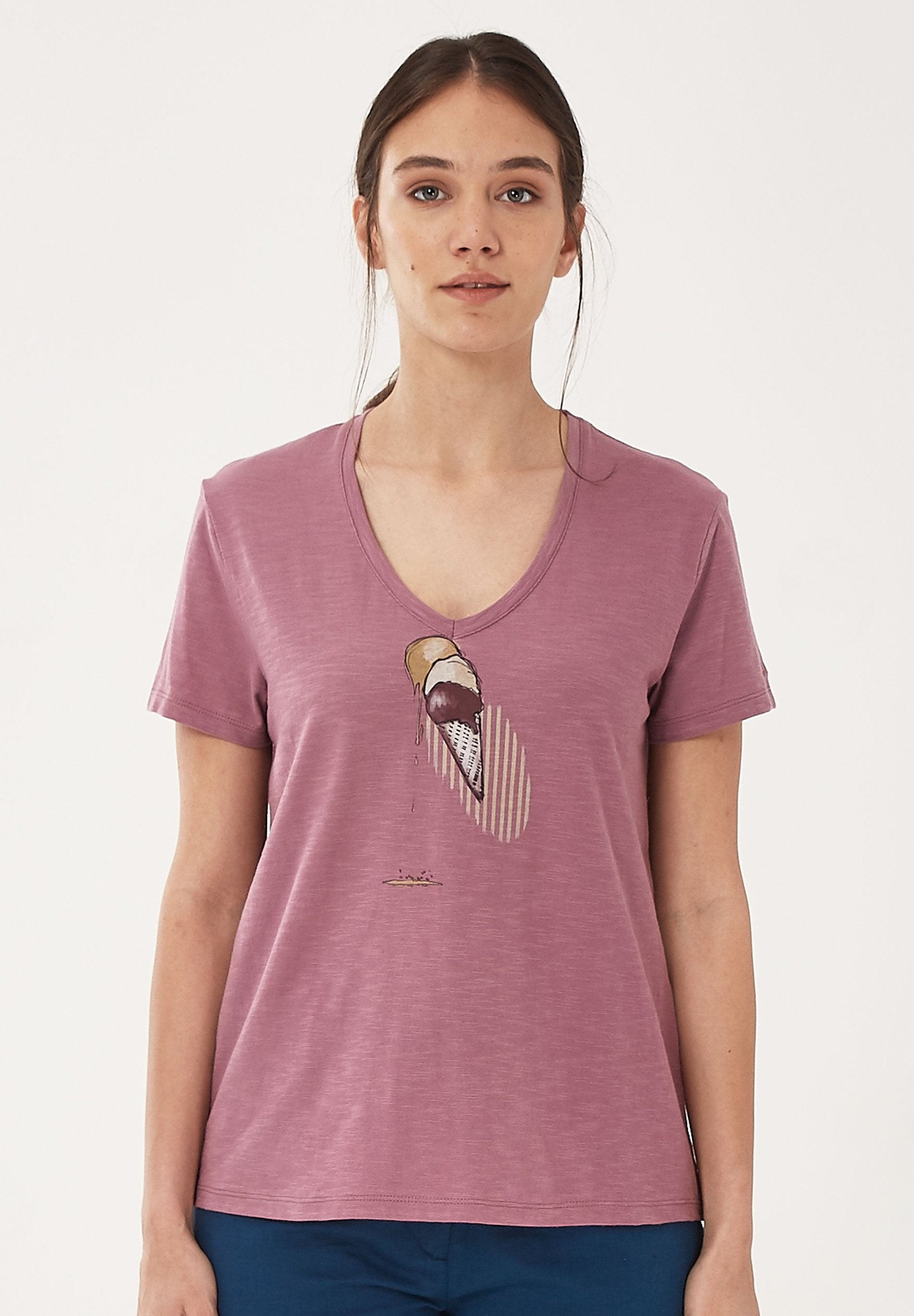 T-Shirt aus Bio-Baumwolle mit Eis-Print