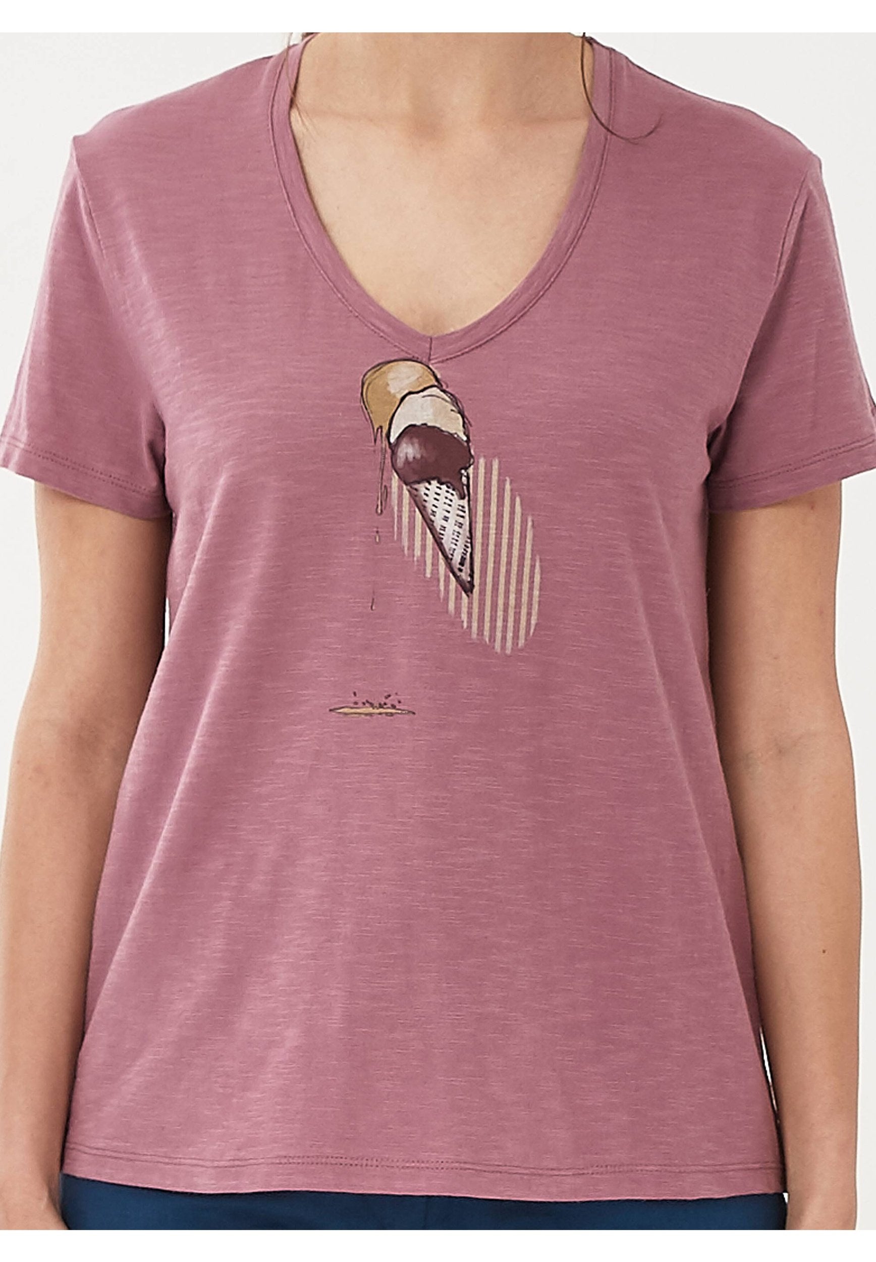 T-Shirt aus Bio-Baumwolle mit Eis-Print