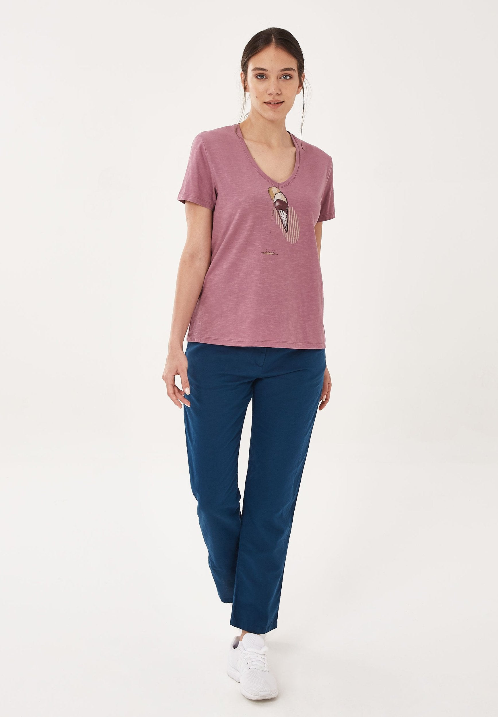 T-Shirt aus Bio-Baumwolle mit Eis-Print