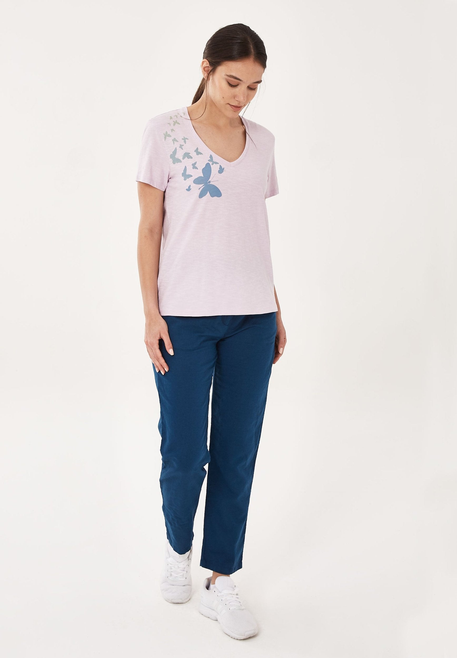 T-Shirt aus Bio-Baumwolle mit Schmetterling-Print