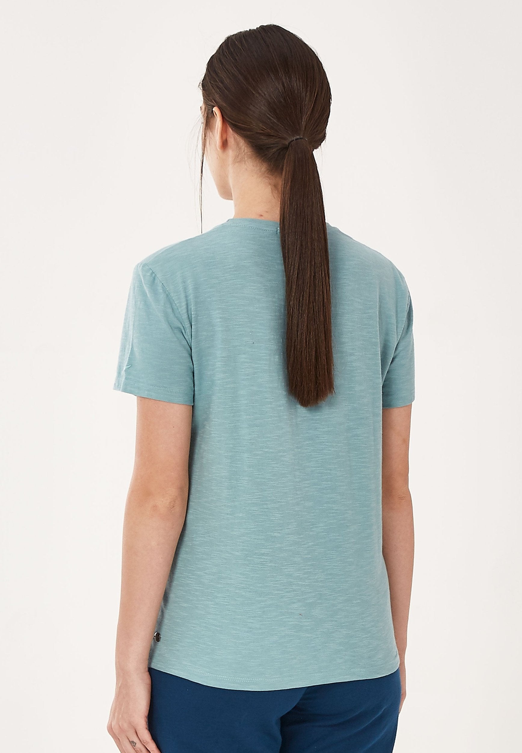 T-Shirt aus Bio-Baumwolle mit V-Ausschnitt