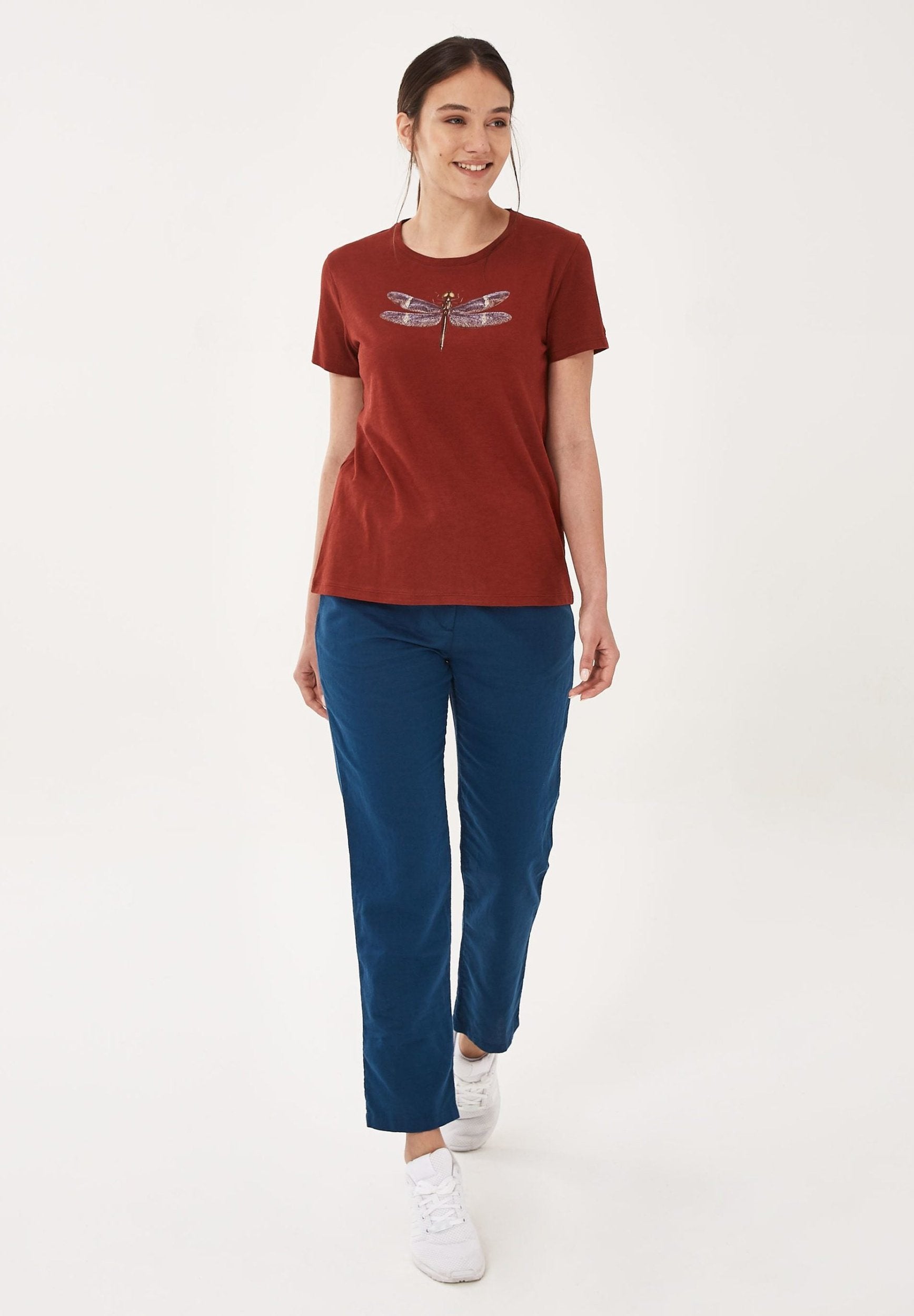 T-Shirt aus Bio-Baumwolle mit Libelle-Print