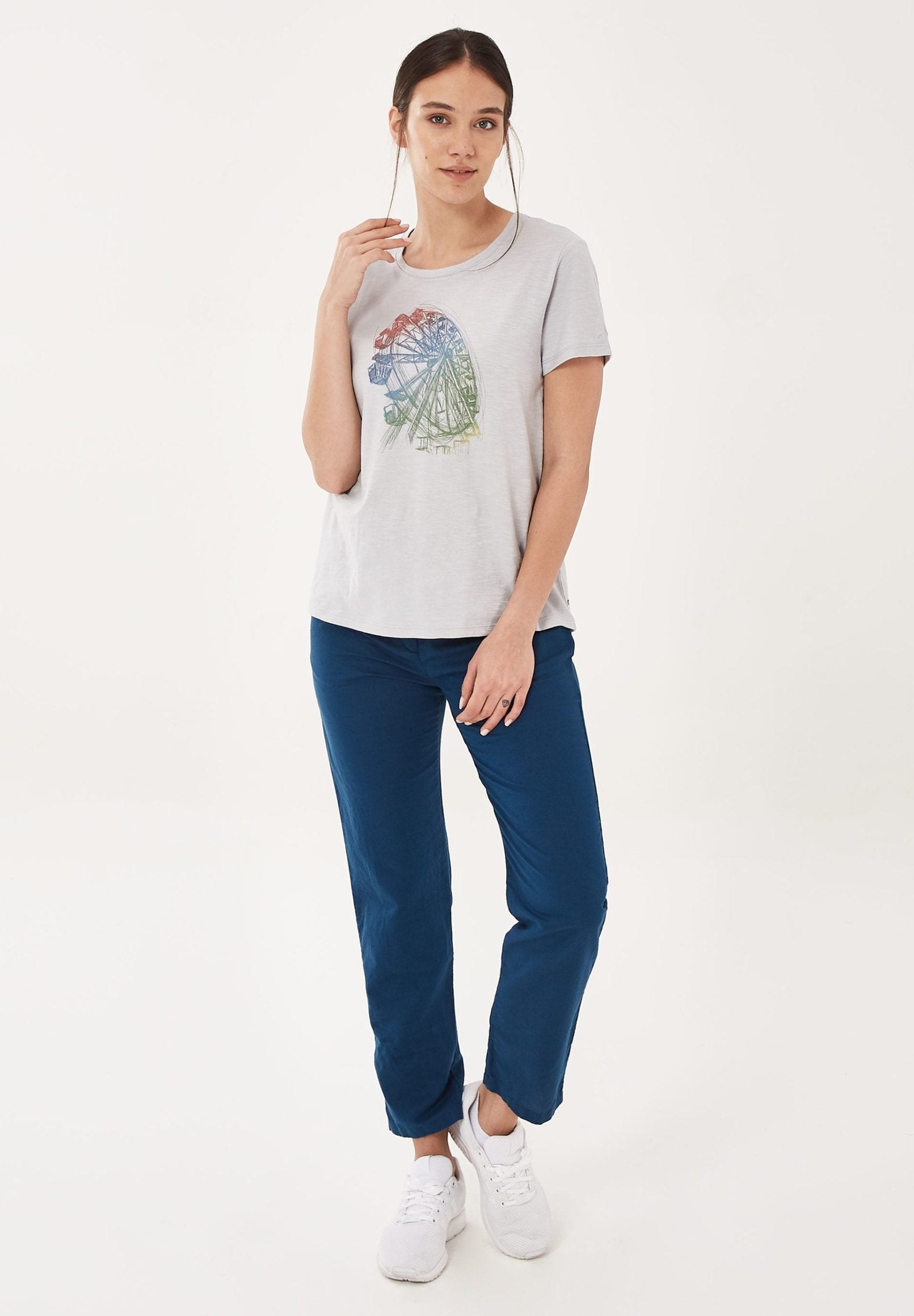 T-Shirt aus Bio-Baumwolle mit Riesenrad-Print