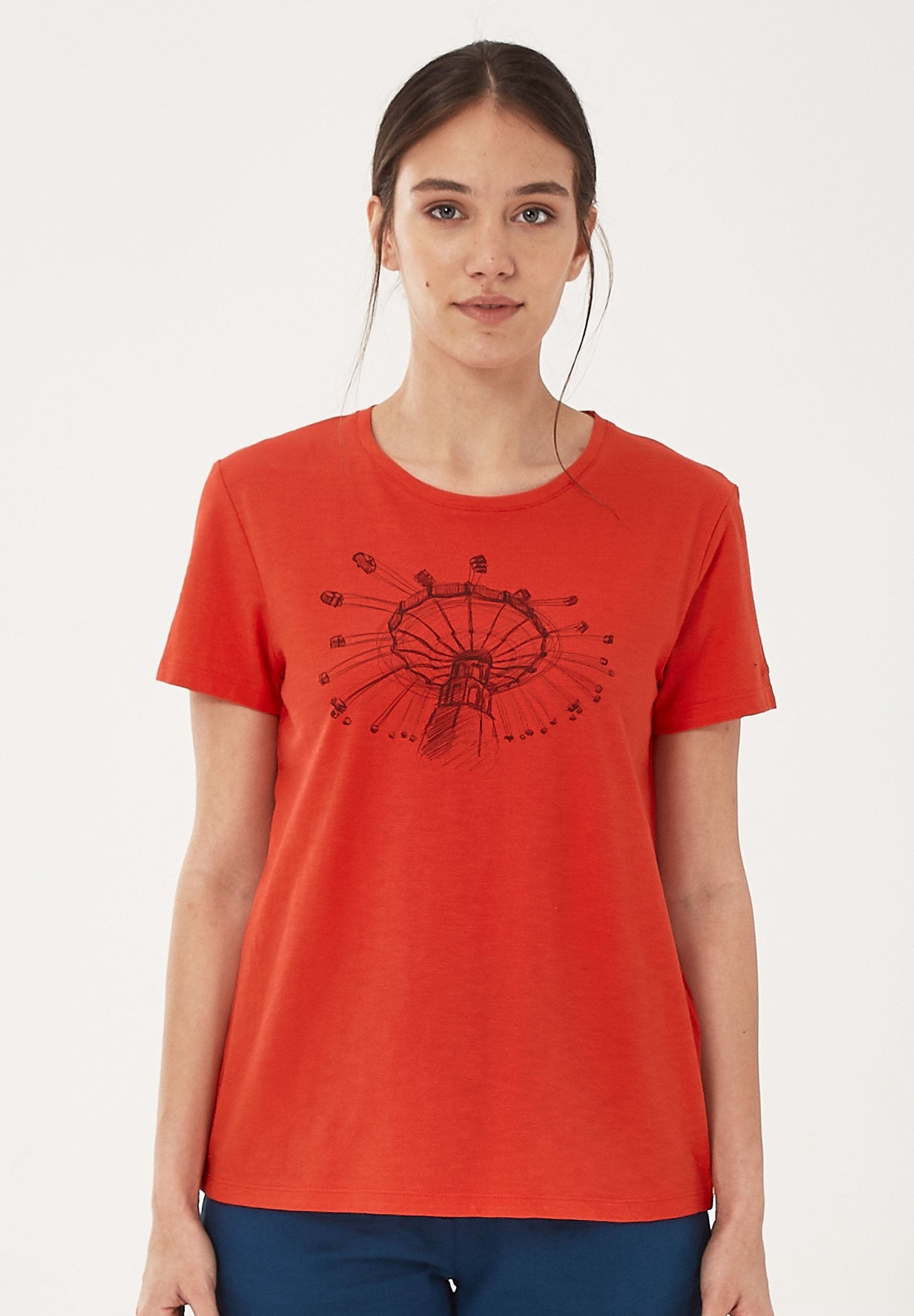 T-Shirt aus Bio-Baumwolle mit Print | Nachhaltige Damenmode