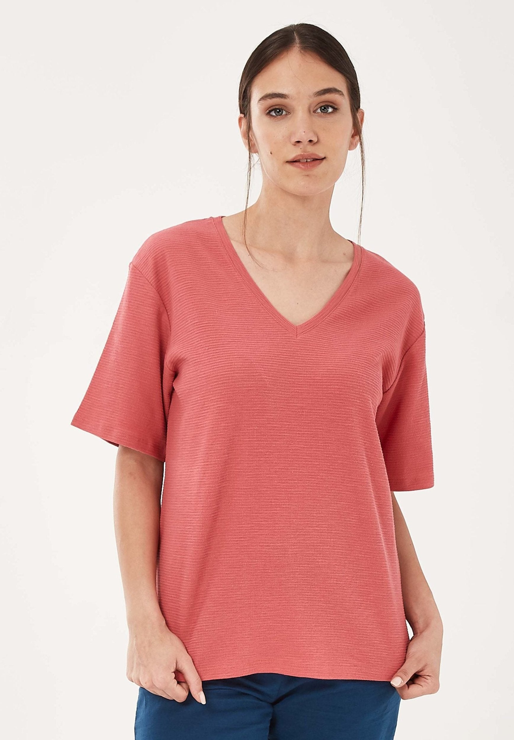 T-Shirt aus Bio-Baumwolle mit halblangen Ärmeln | Faire Damenmode