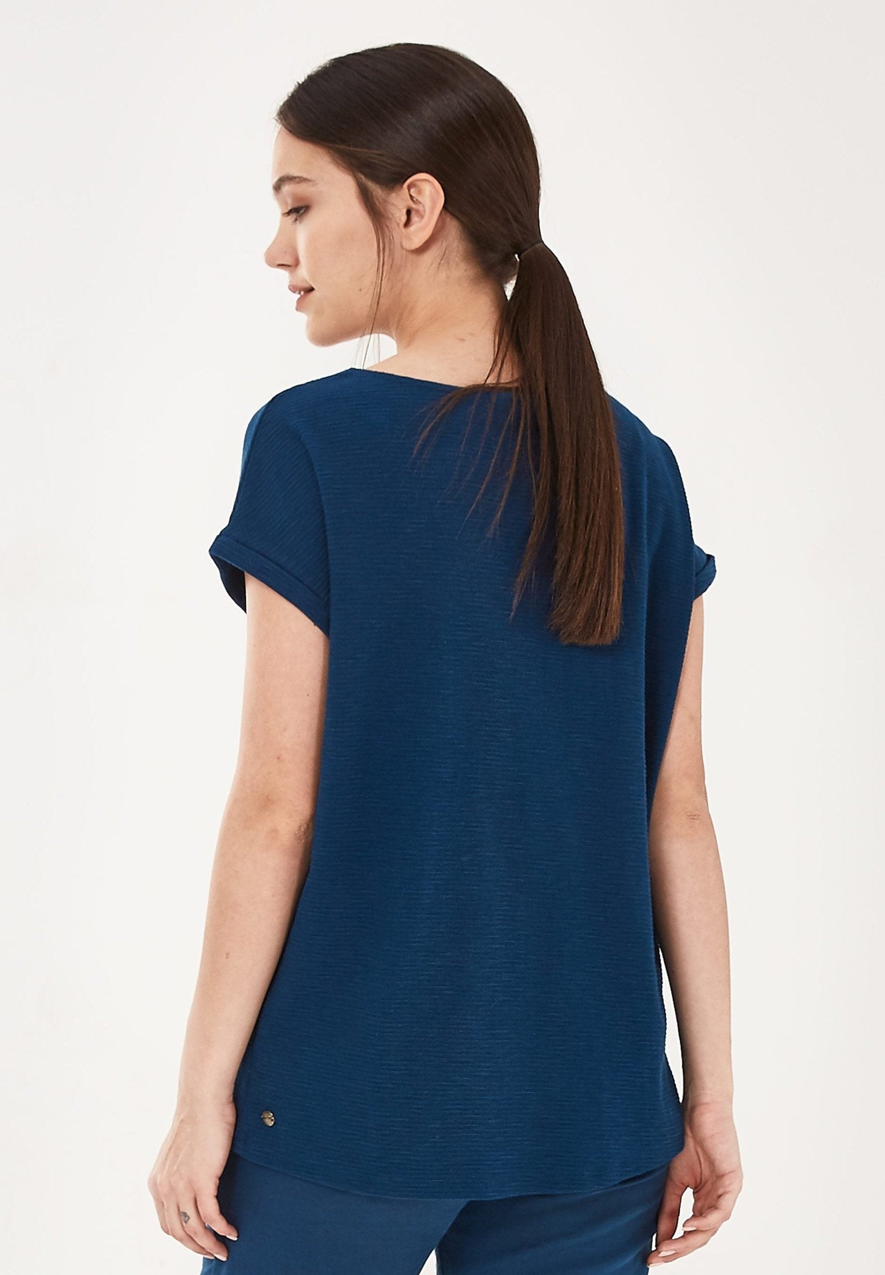 T-Shirt aus Bio-Baumwolle in Jacquard Jersey