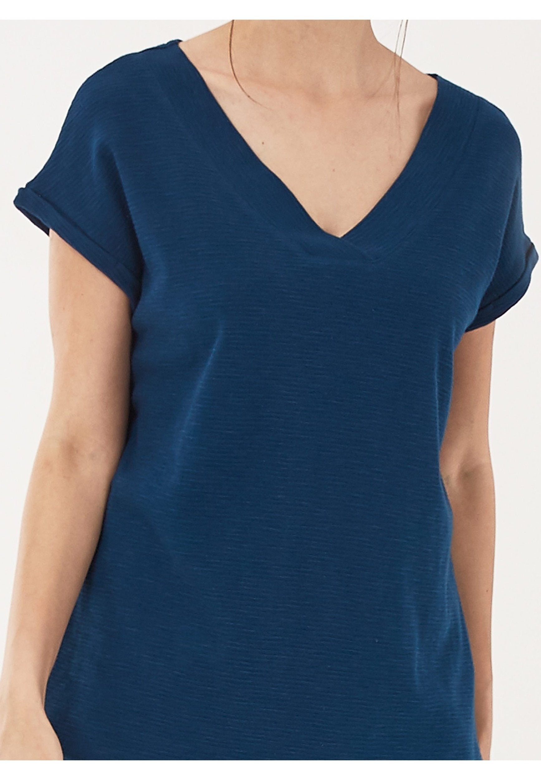 T-Shirt aus Bio-Baumwolle in Jacquard Jersey