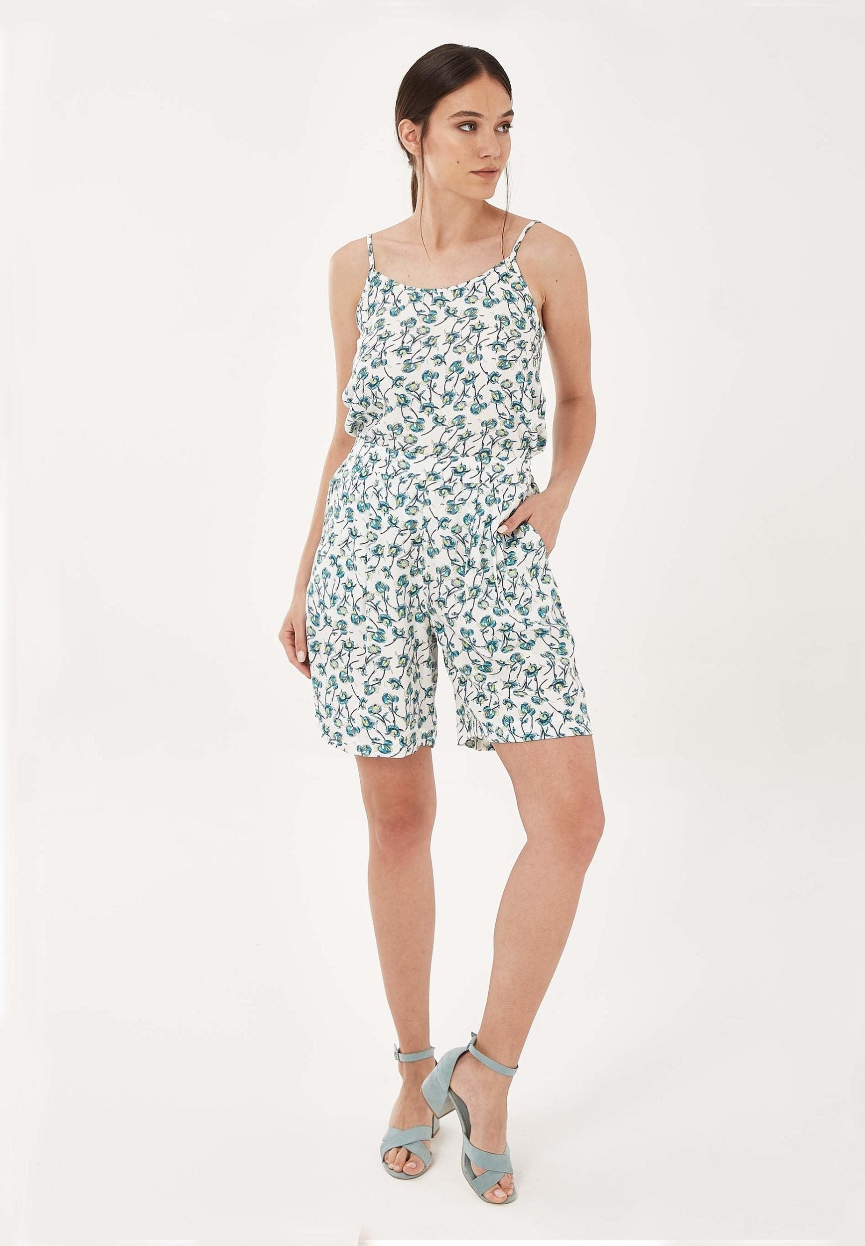 Shorts aus TENCEL™ Lyocell mit Allover-Print