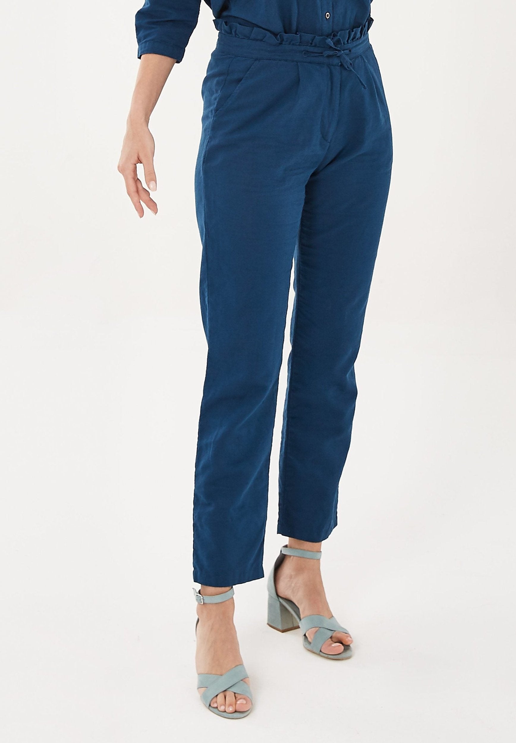 Paperbag-Hose aus Leinen mit Bio-Baumwolle | Eco Damenmode