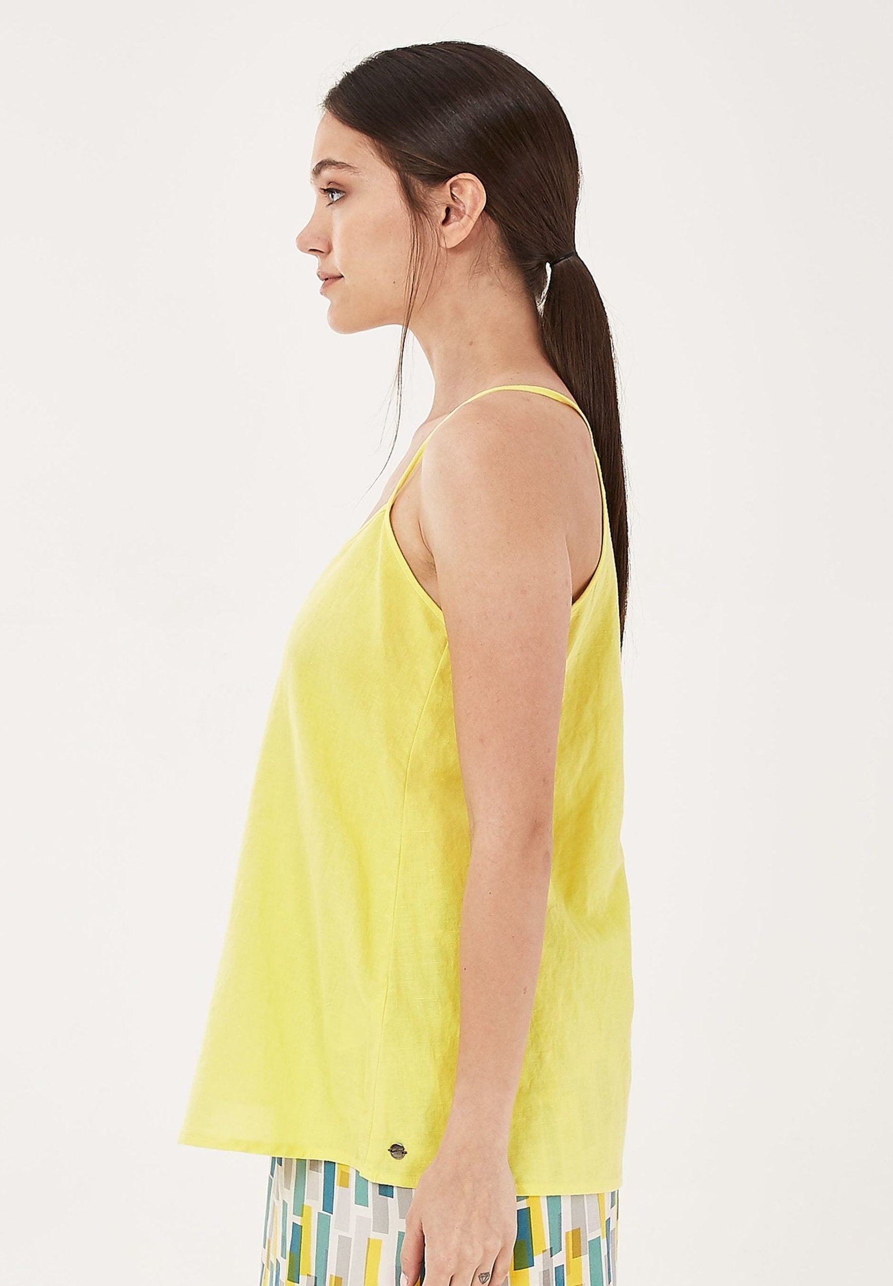 Spaghettiträger-Top aus Leinen mit Bio-Baumwolle