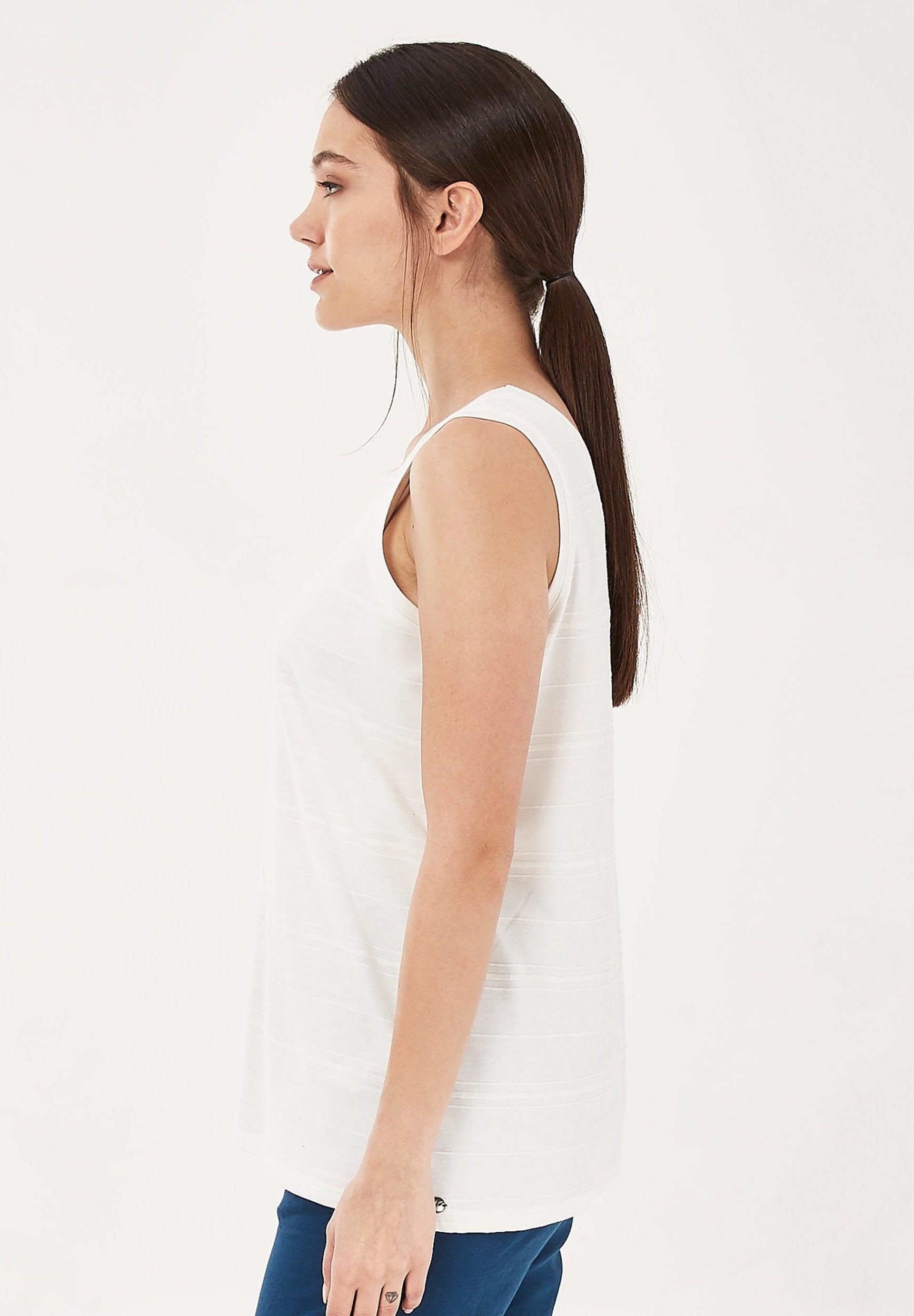 Top aus Bio-Baumwolle in Jacquard Jersey