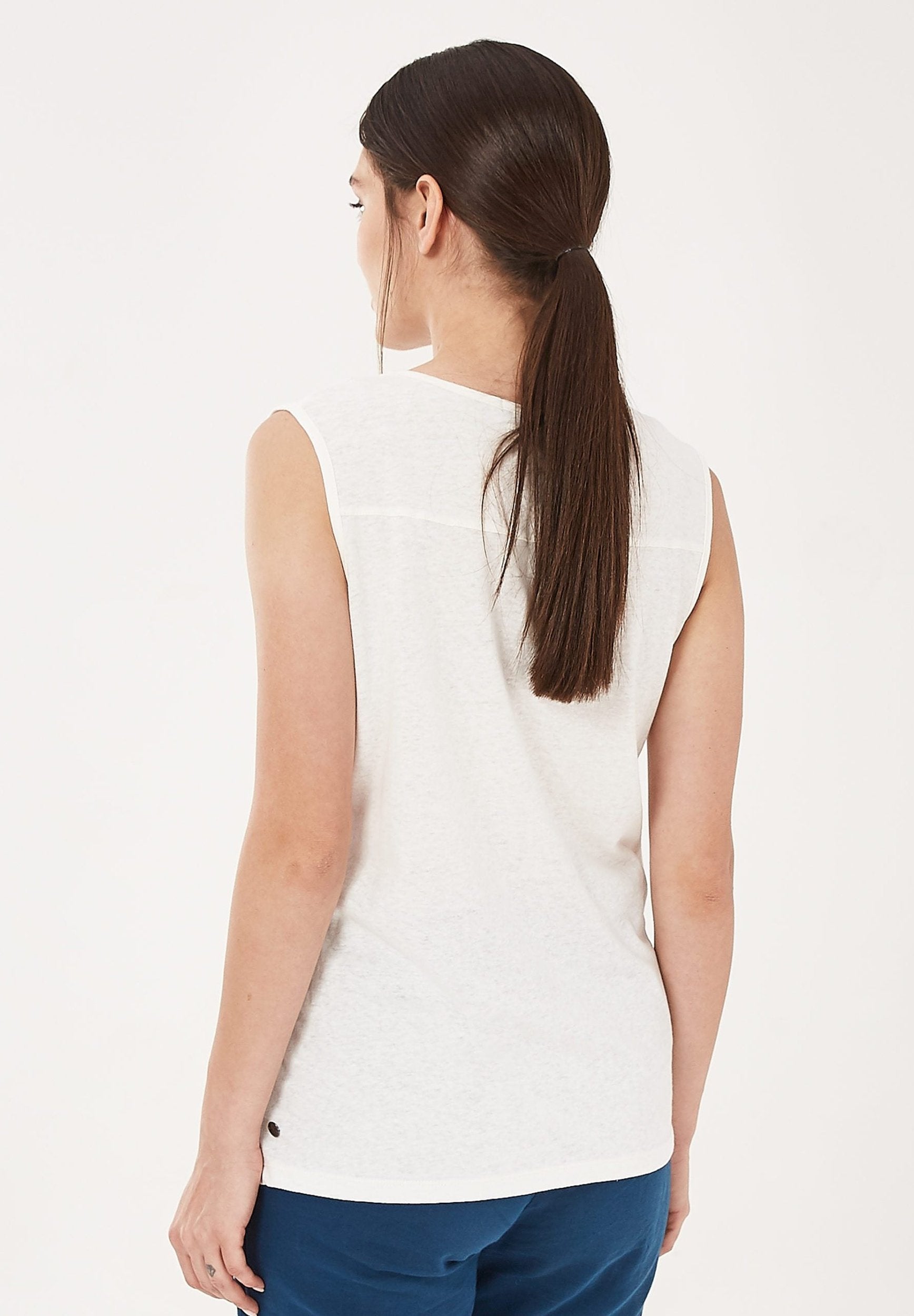 Top aus Bio-Baumwolle-Leinen-Mix