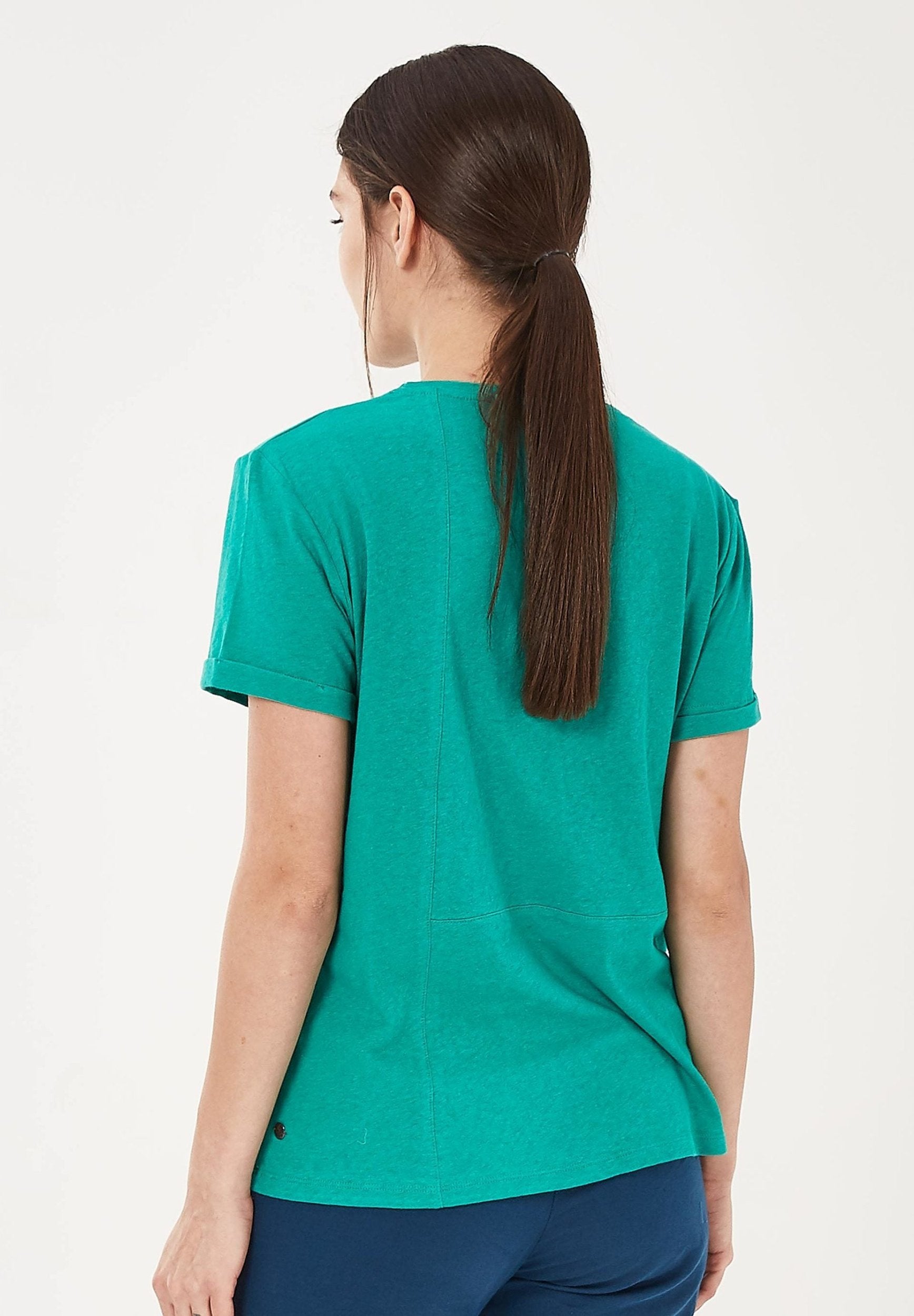 T-Shirt aus Bio-Baumwolle und Leinen