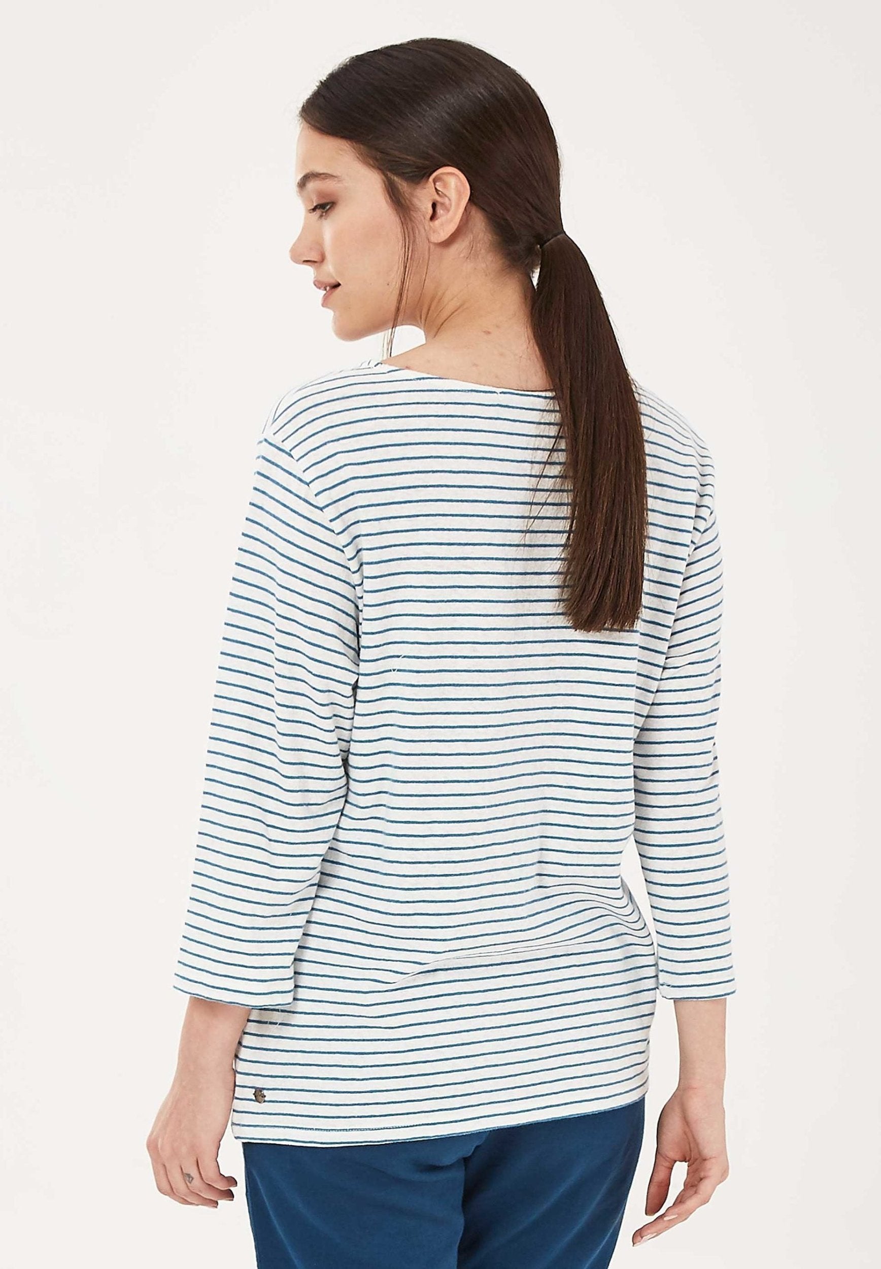 Longsleeve aus Bio-Baumwolle mit Leinen