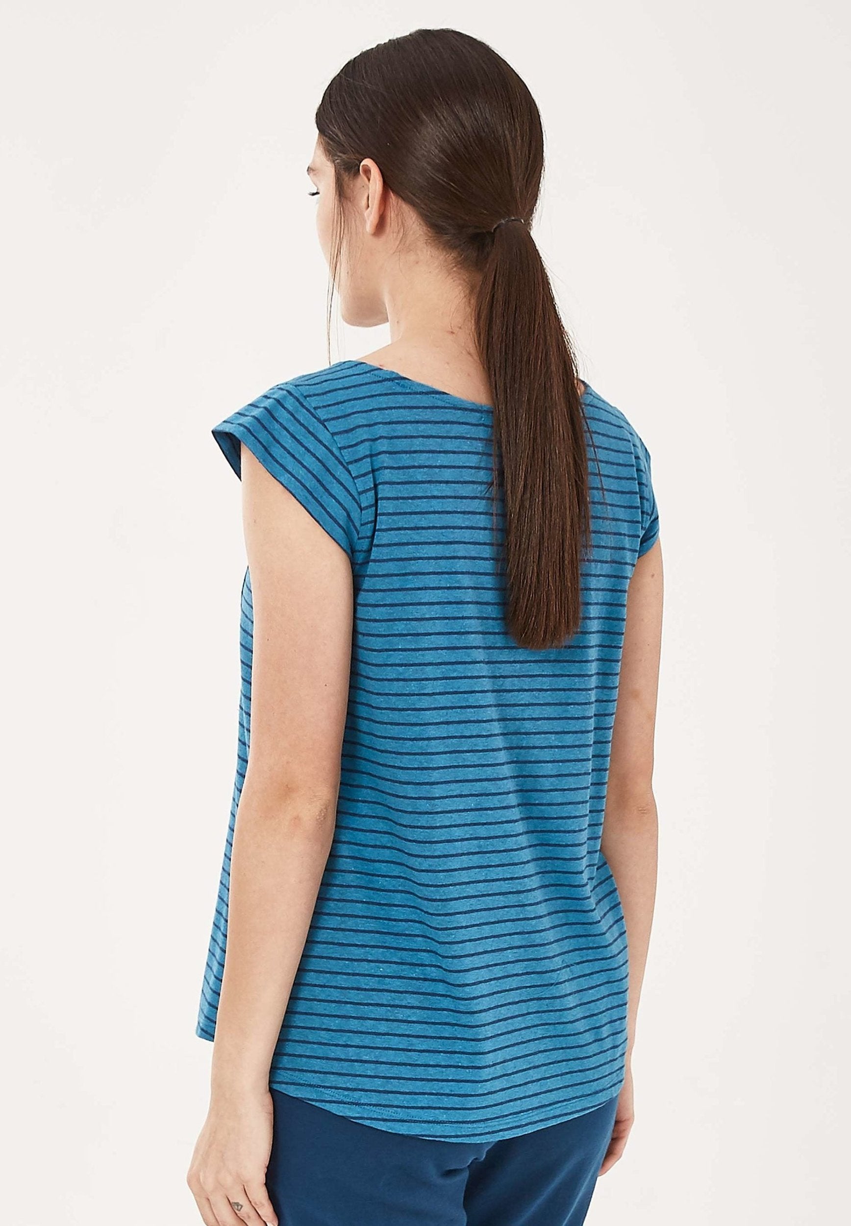 T-Shirt aus Bio-Baumwolle mit Leinen