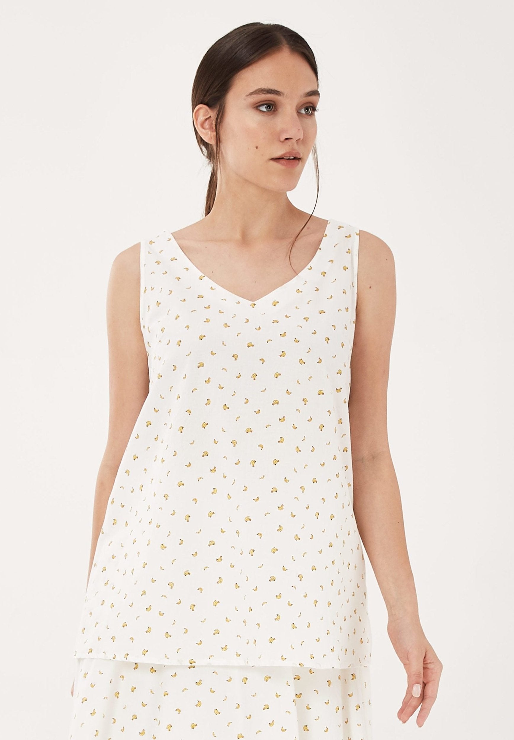 Blusentop aus Bio-Baumwolle mit Allover-Print | Öko Damenmode