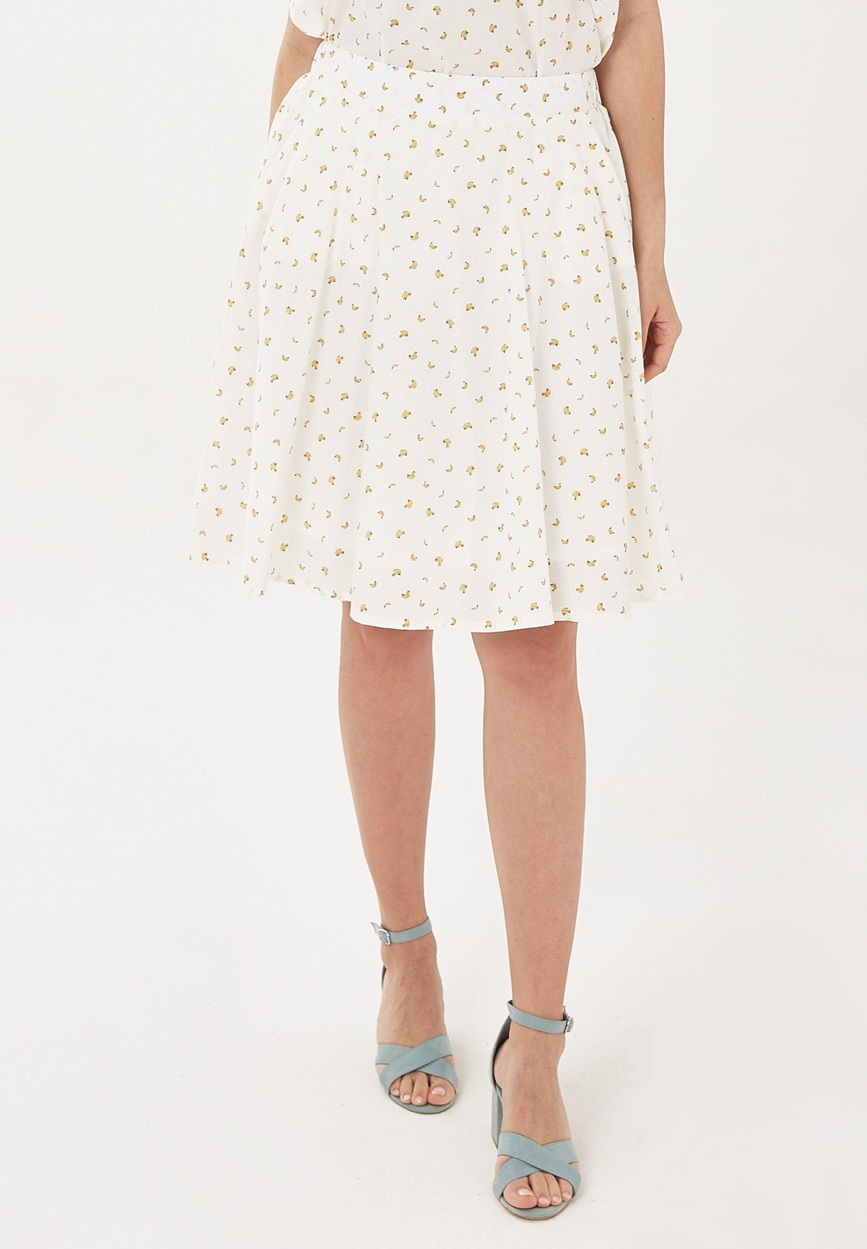 Rock aus Bio-Baumwolle mit Allover-Print | Eco Damenmode