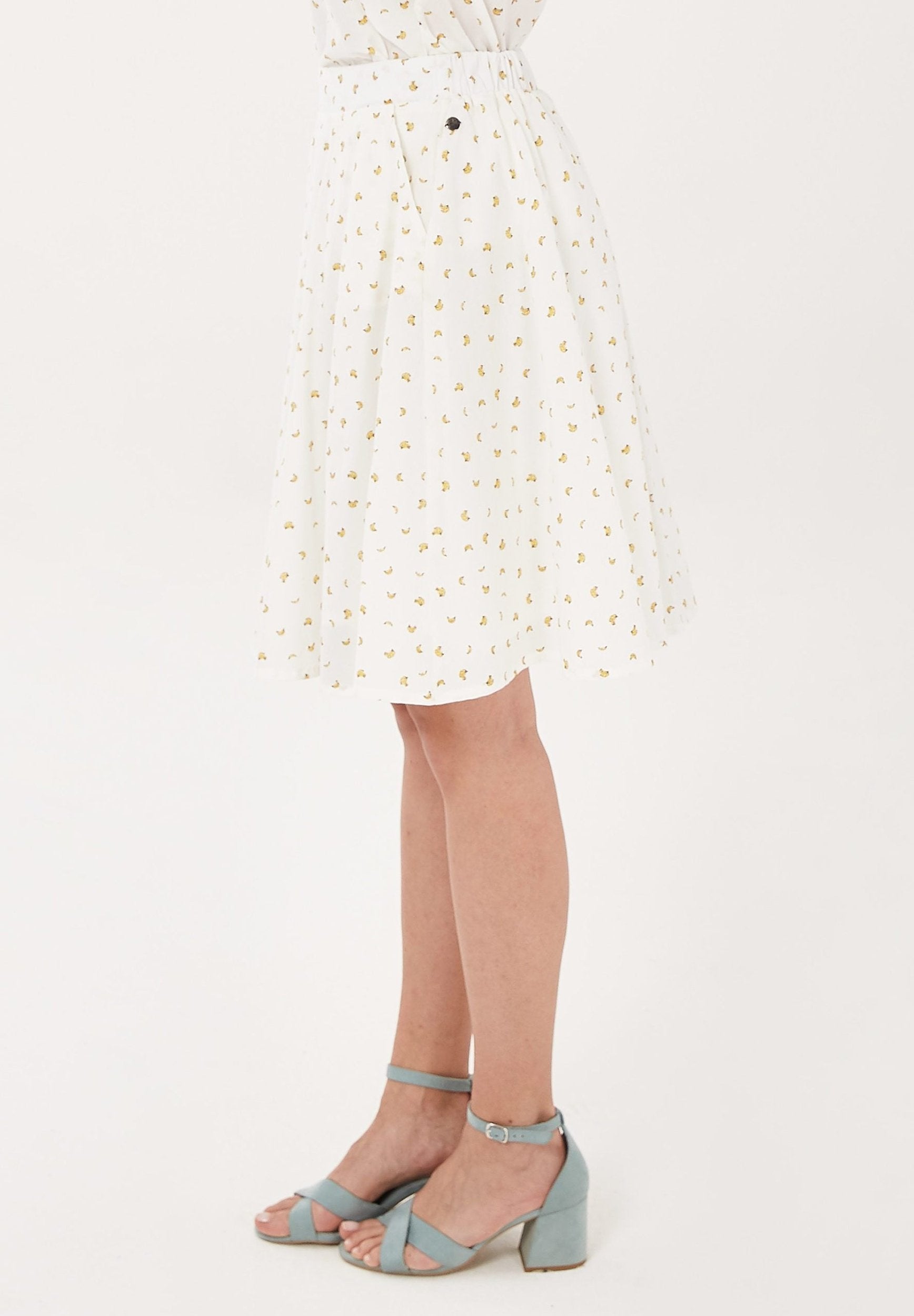 Rock aus Bio-Baumwolle mit Allover-Print