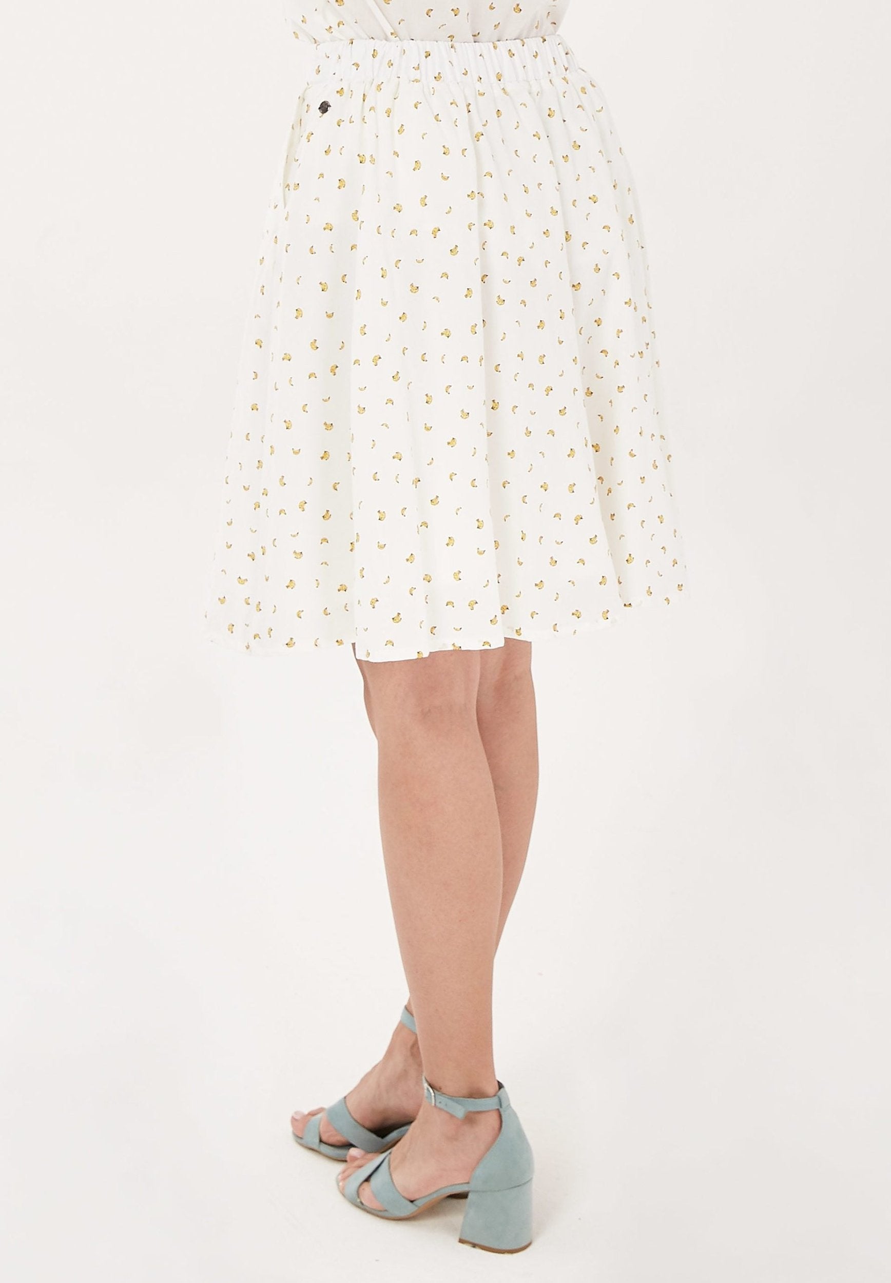 Rock aus Bio-Baumwolle mit Allover-Print