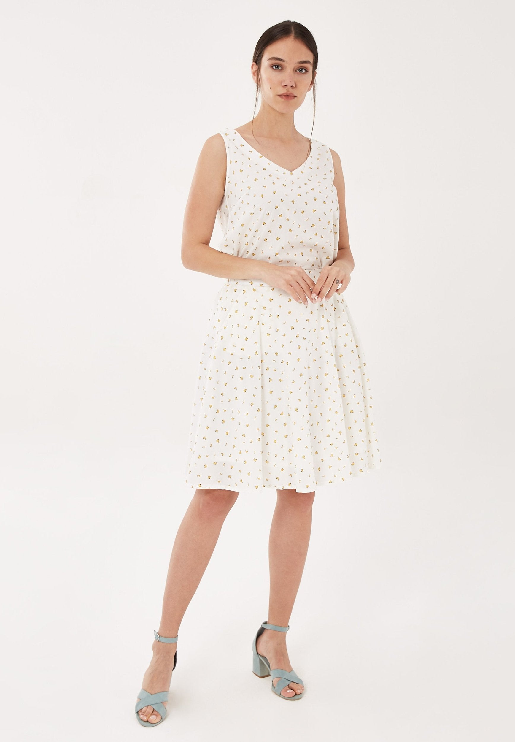 Rock aus Bio-Baumwolle mit Allover-Print