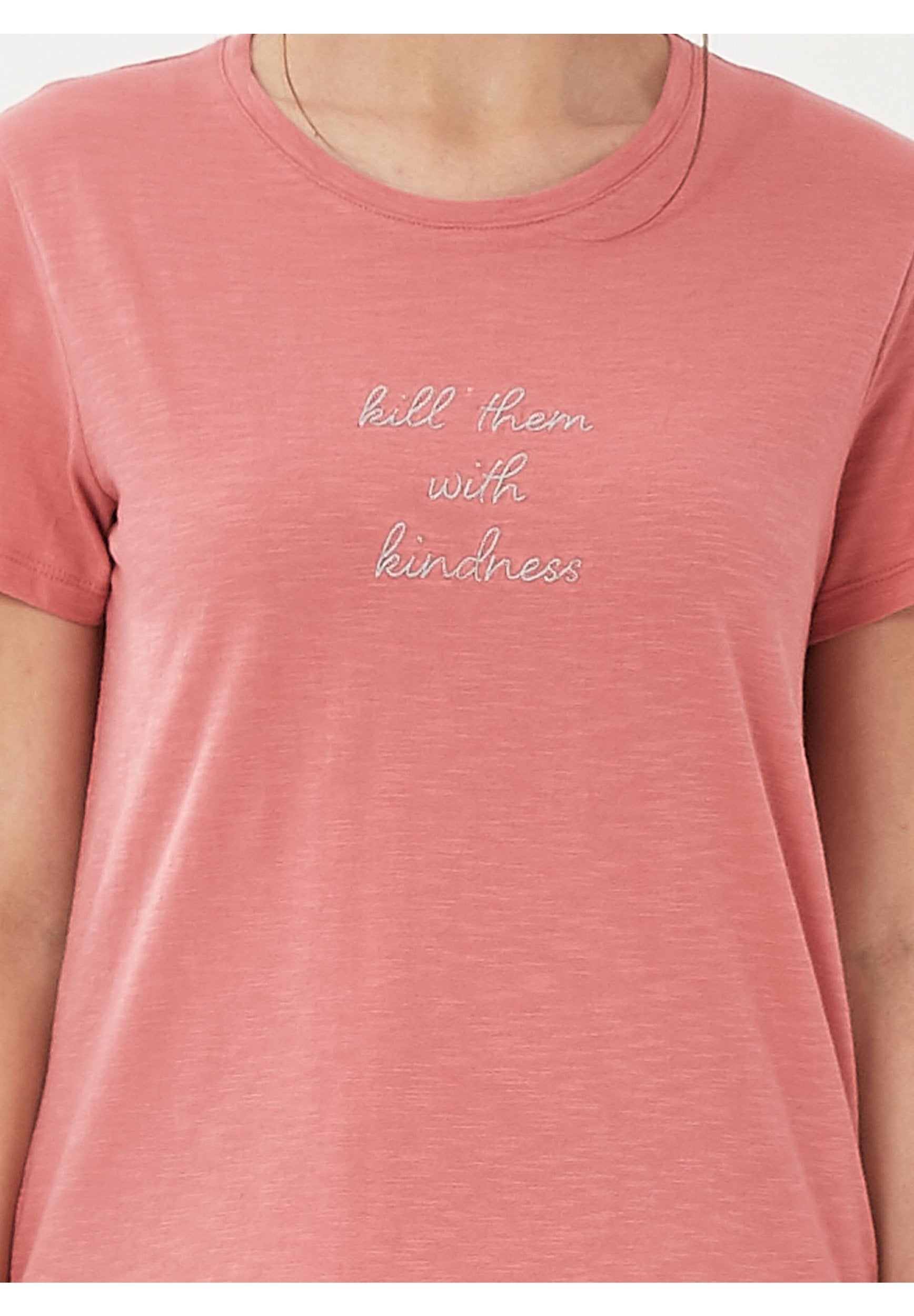 T-Shirt aus Bio-Baumwolle mit Text-Print