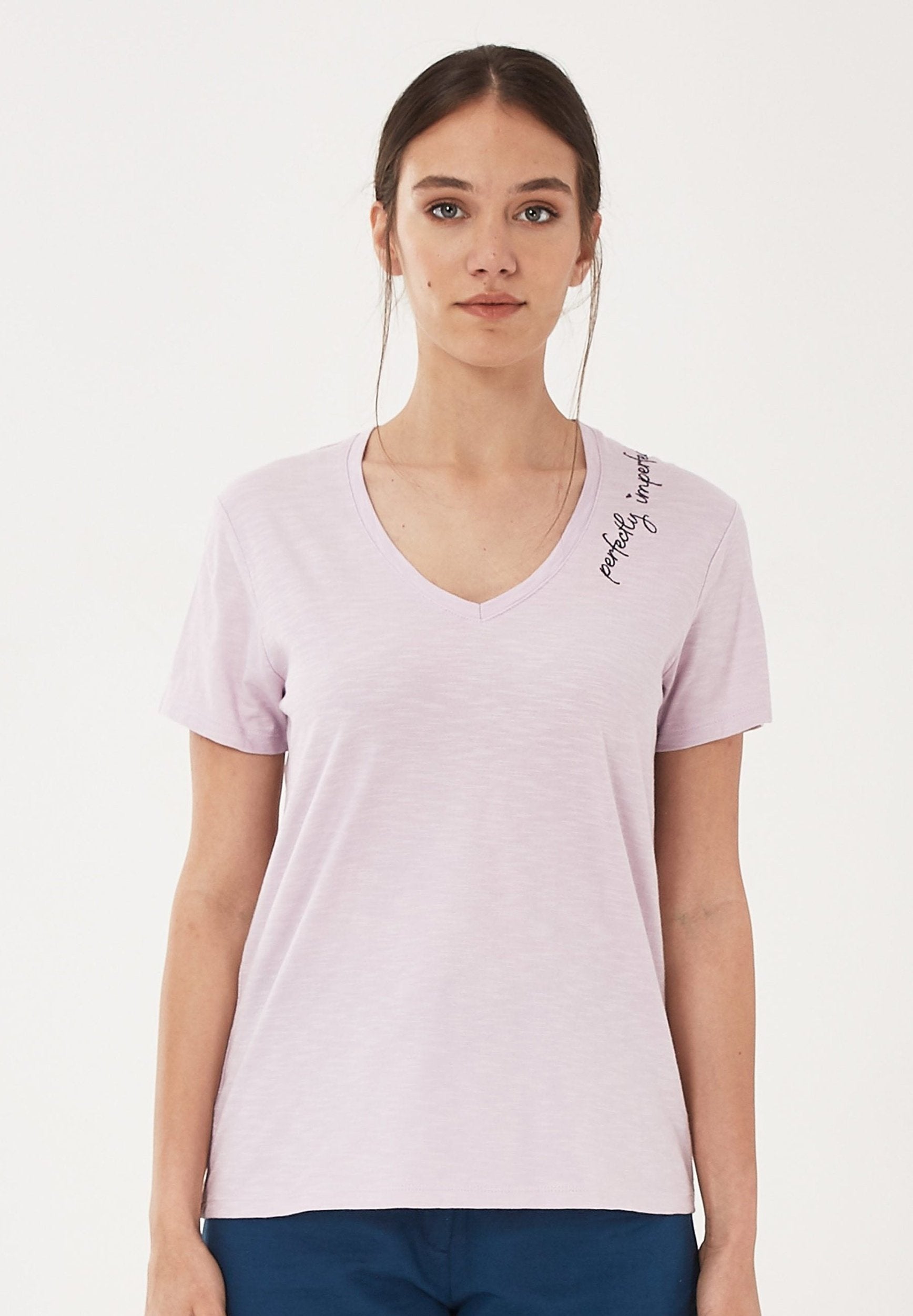 T-Shirt aus Bio-Baumwolle mit Stickerei | Nachhaltige Mode Damen