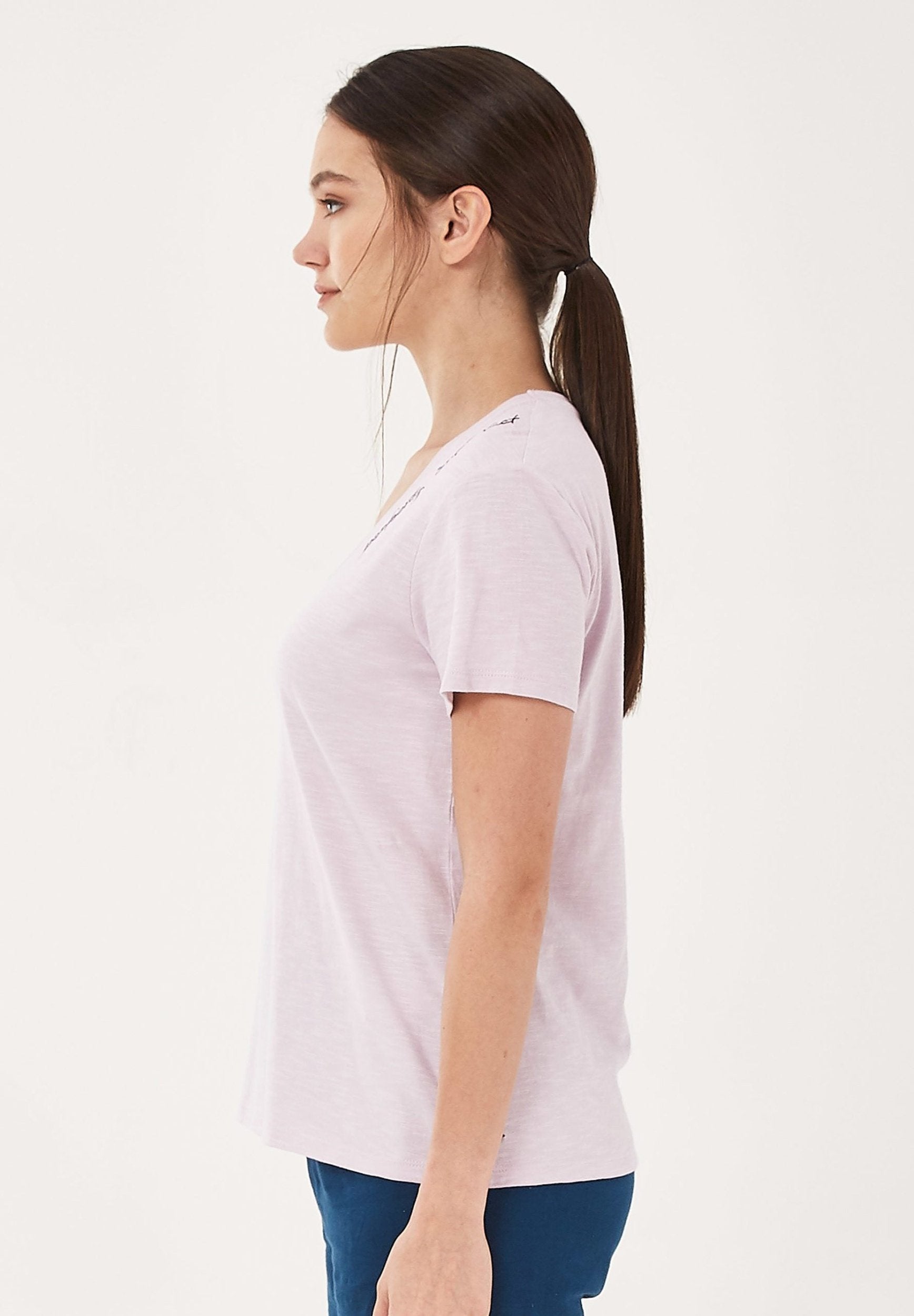 T-Shirt aus Bio-Baumwolle mit Stickerei