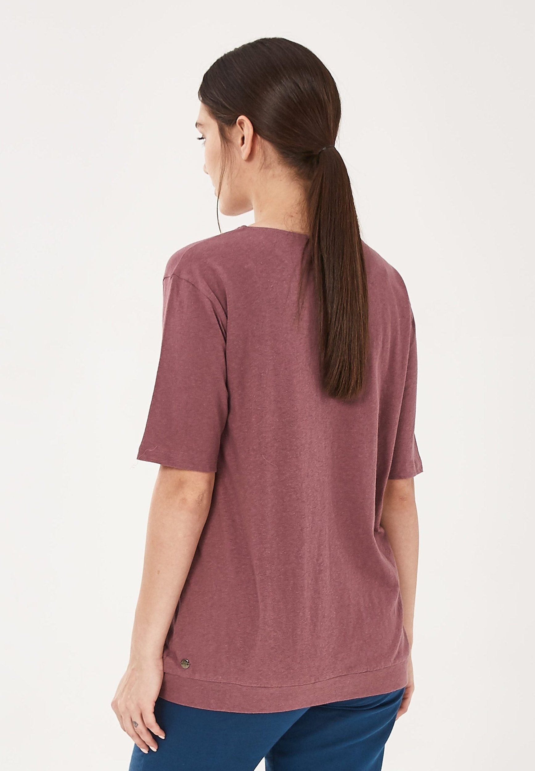 T-Shirt aus Bio-Baumwolle und Leinen