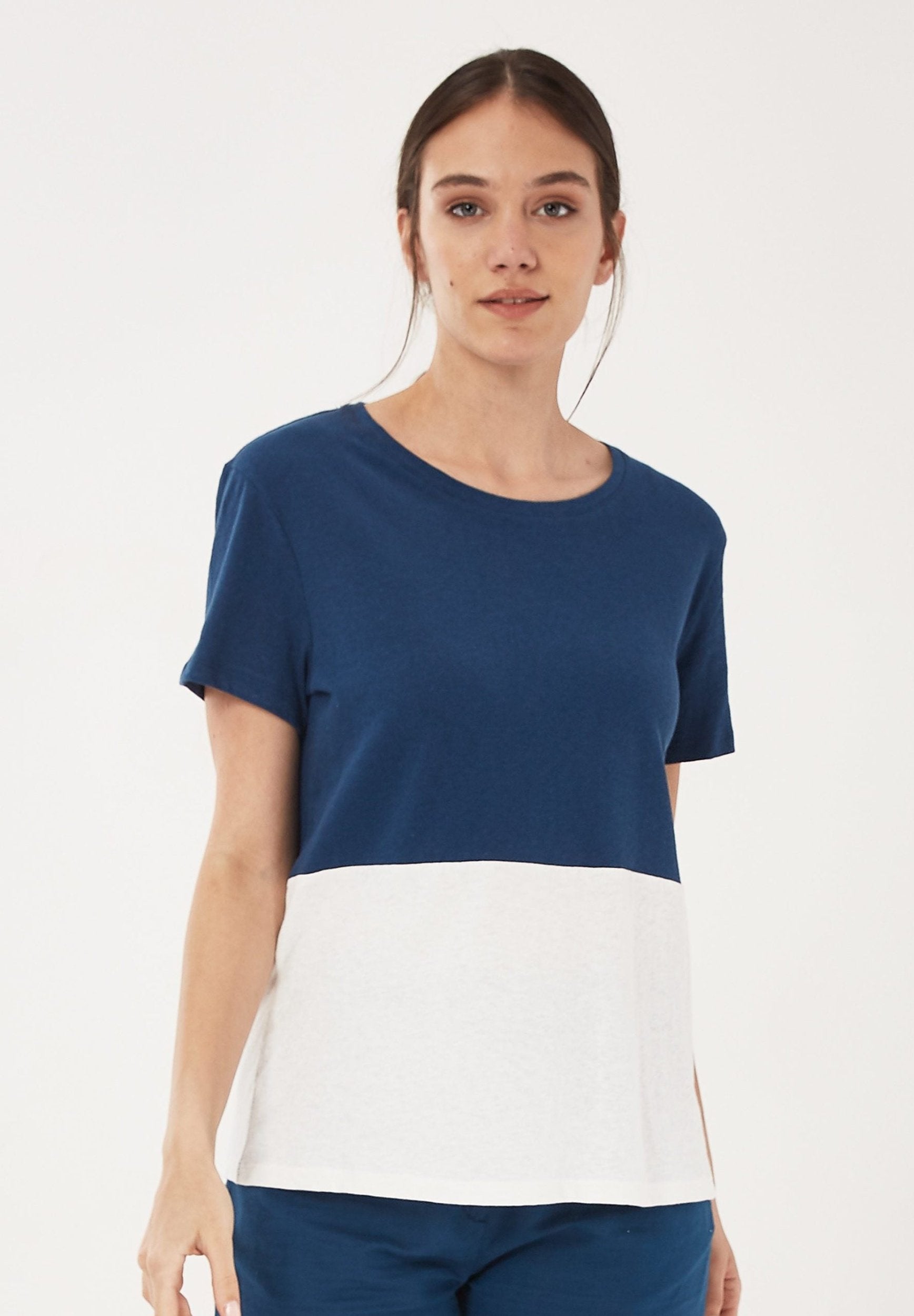 T-Shirt aus Bio-Baumwolle und Leinen | Faire Damenmode