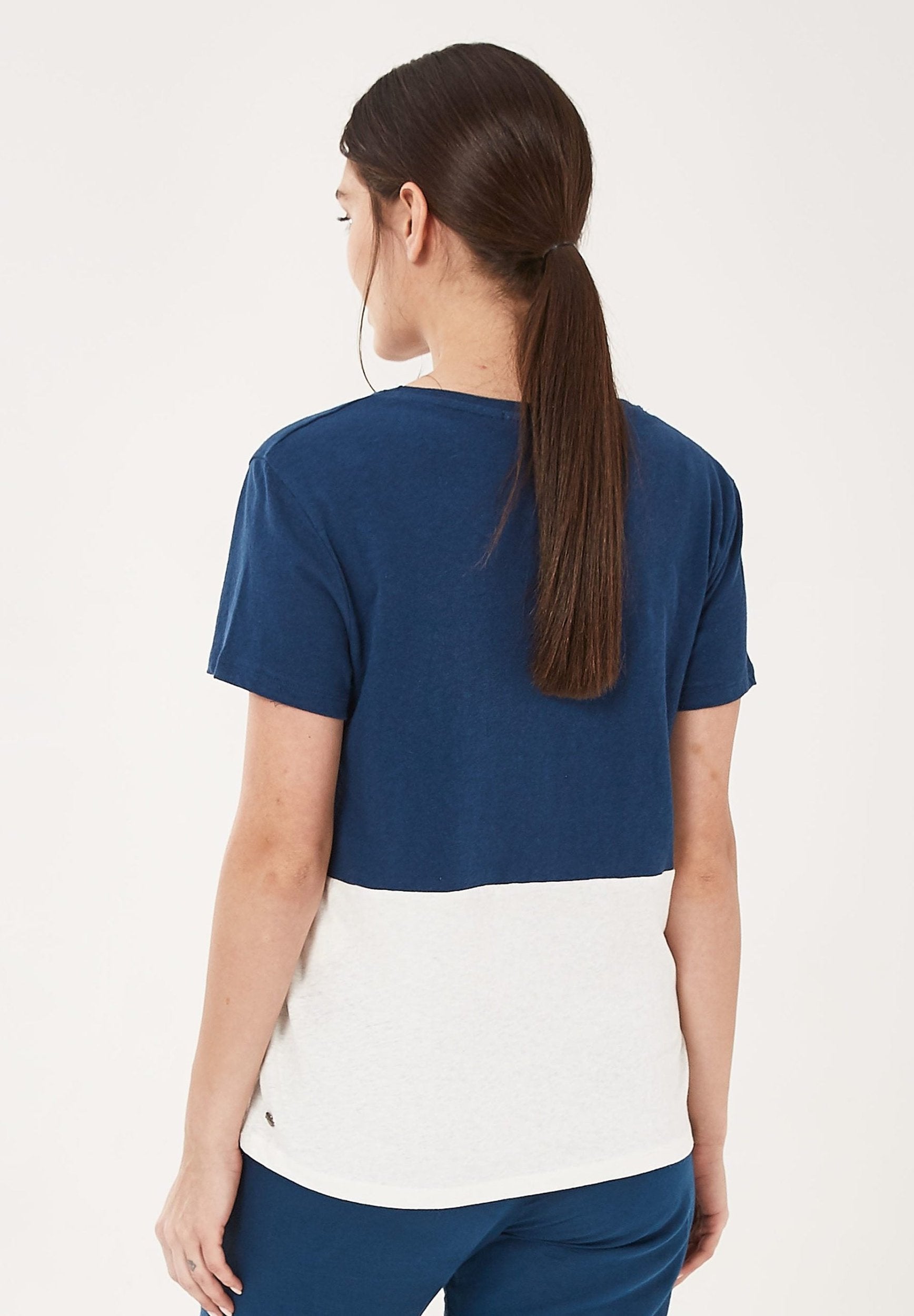 T-Shirt aus Bio-Baumwolle und Leinen