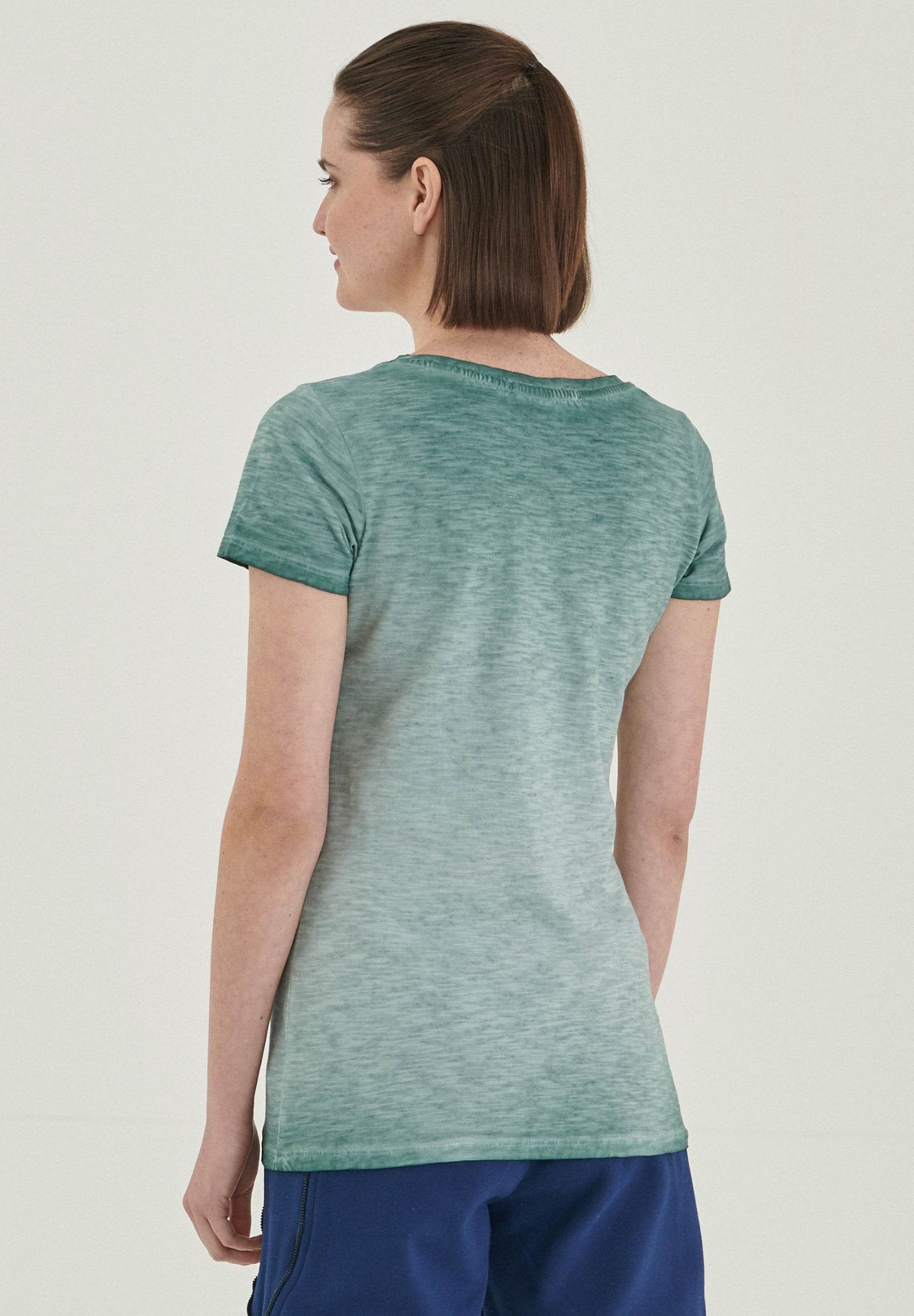 Garment Dyed T-Shirt aus Bio-Baumwolle mit Igel-Print