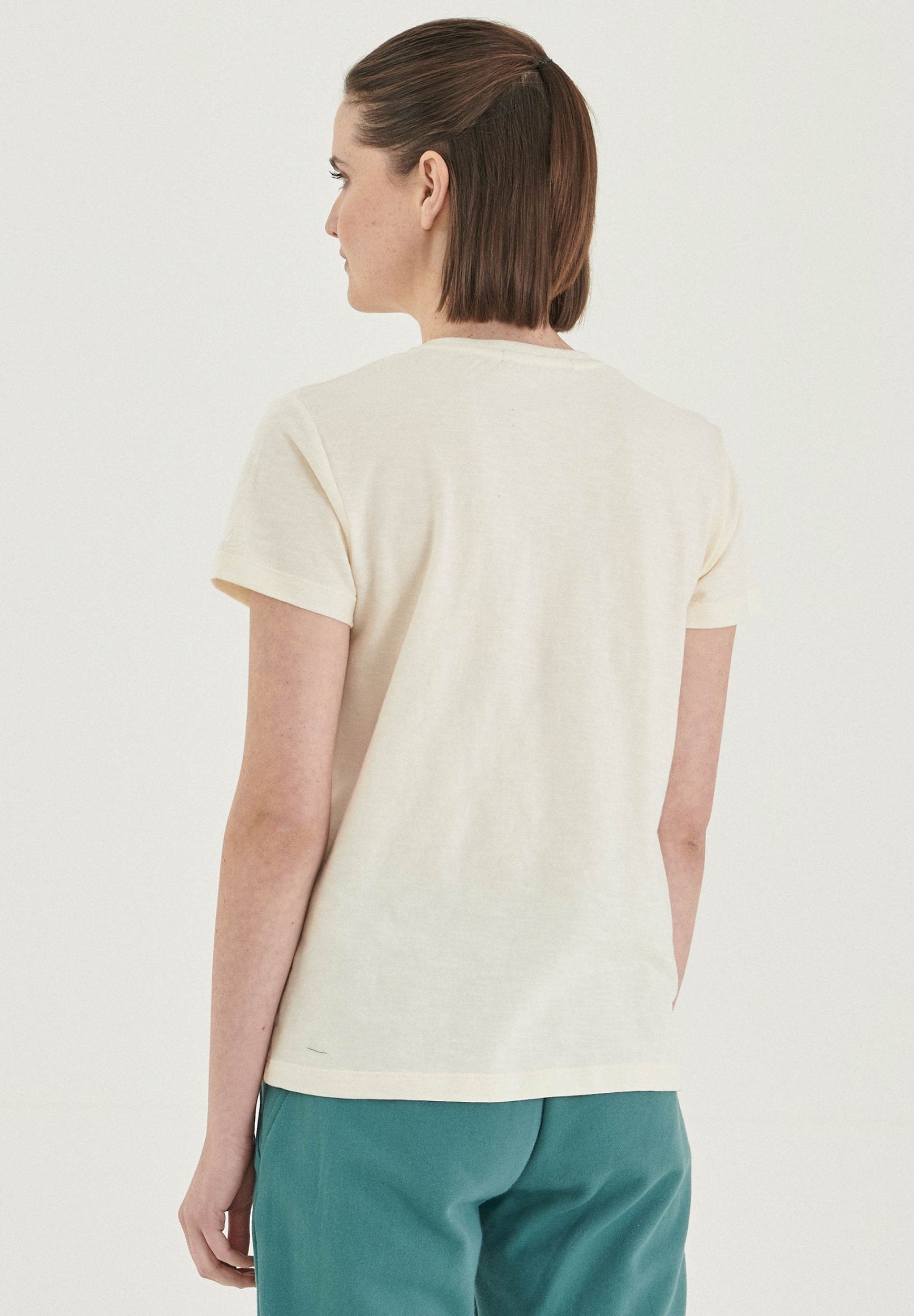 T-Shirt aus Bio-Baumwolle mit V-Ausschnitt