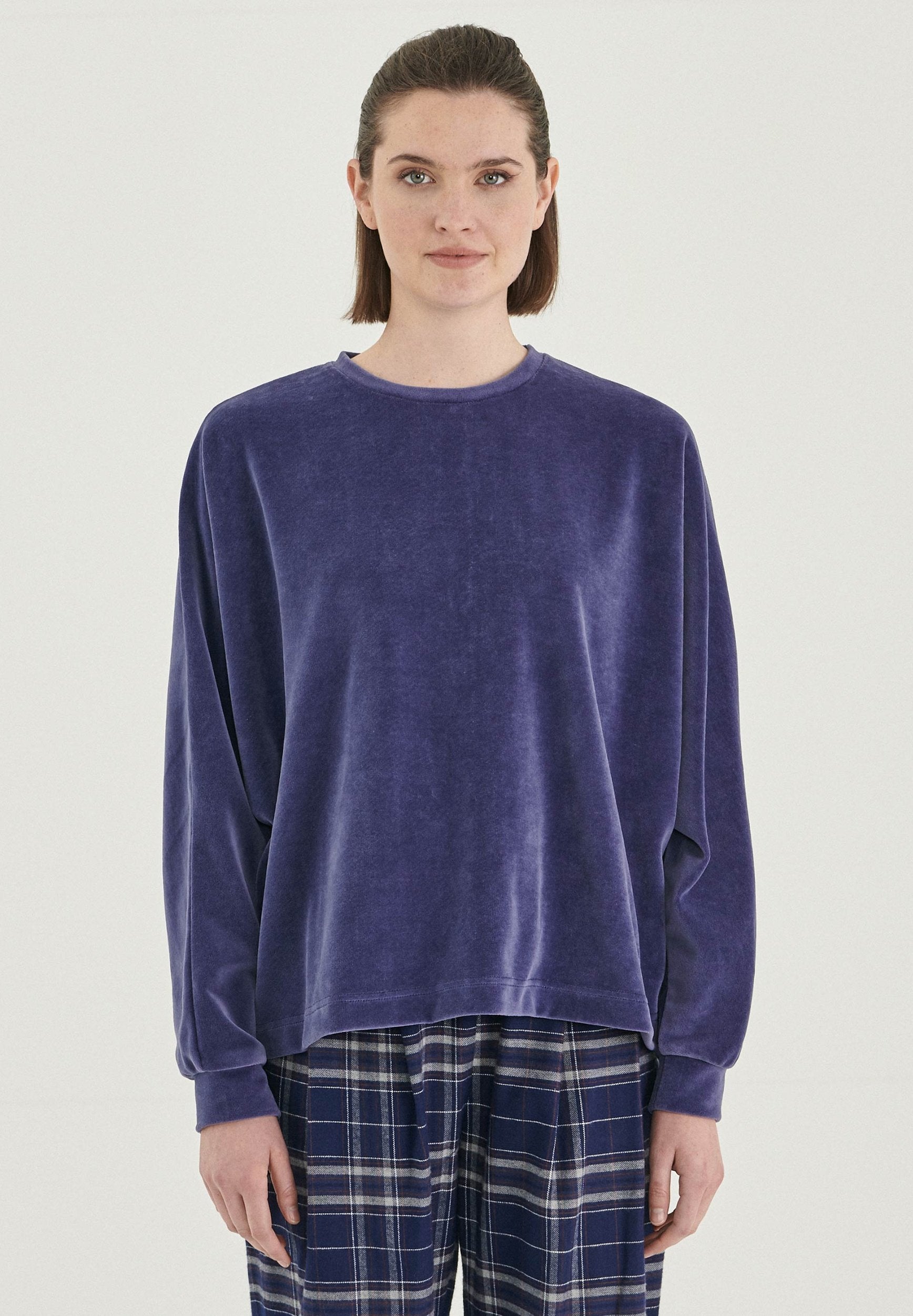 Samtbluse aus Bio-Baumwolle