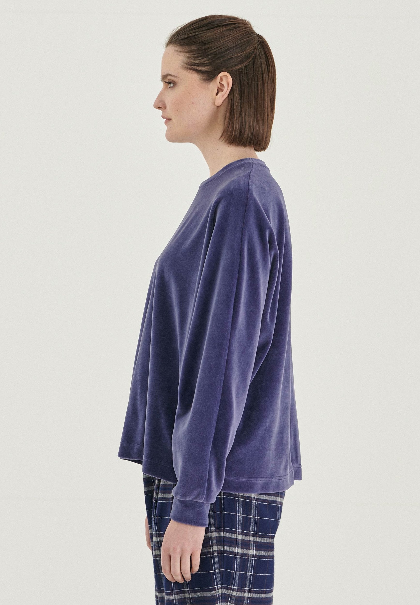 Samtbluse aus Bio-Baumwolle