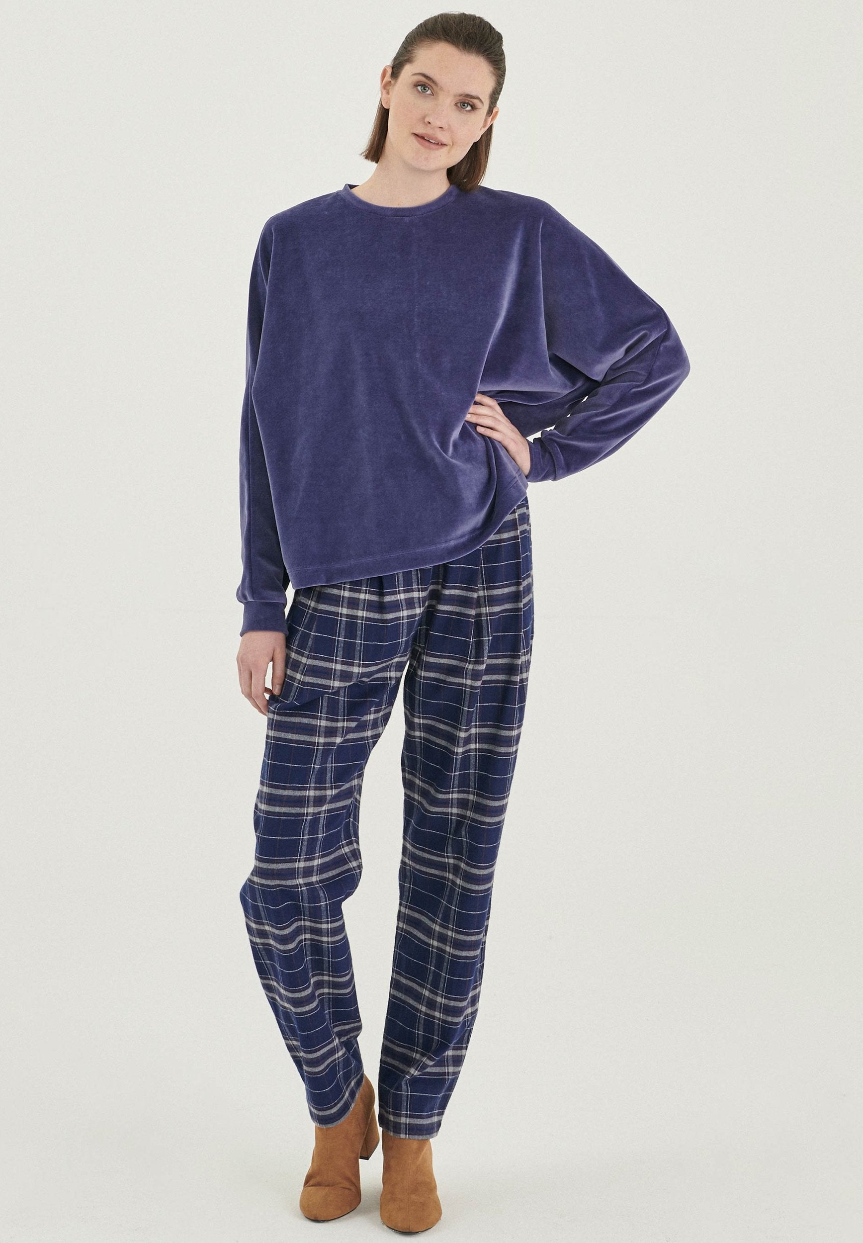 Samtbluse aus Bio-Baumwolle
