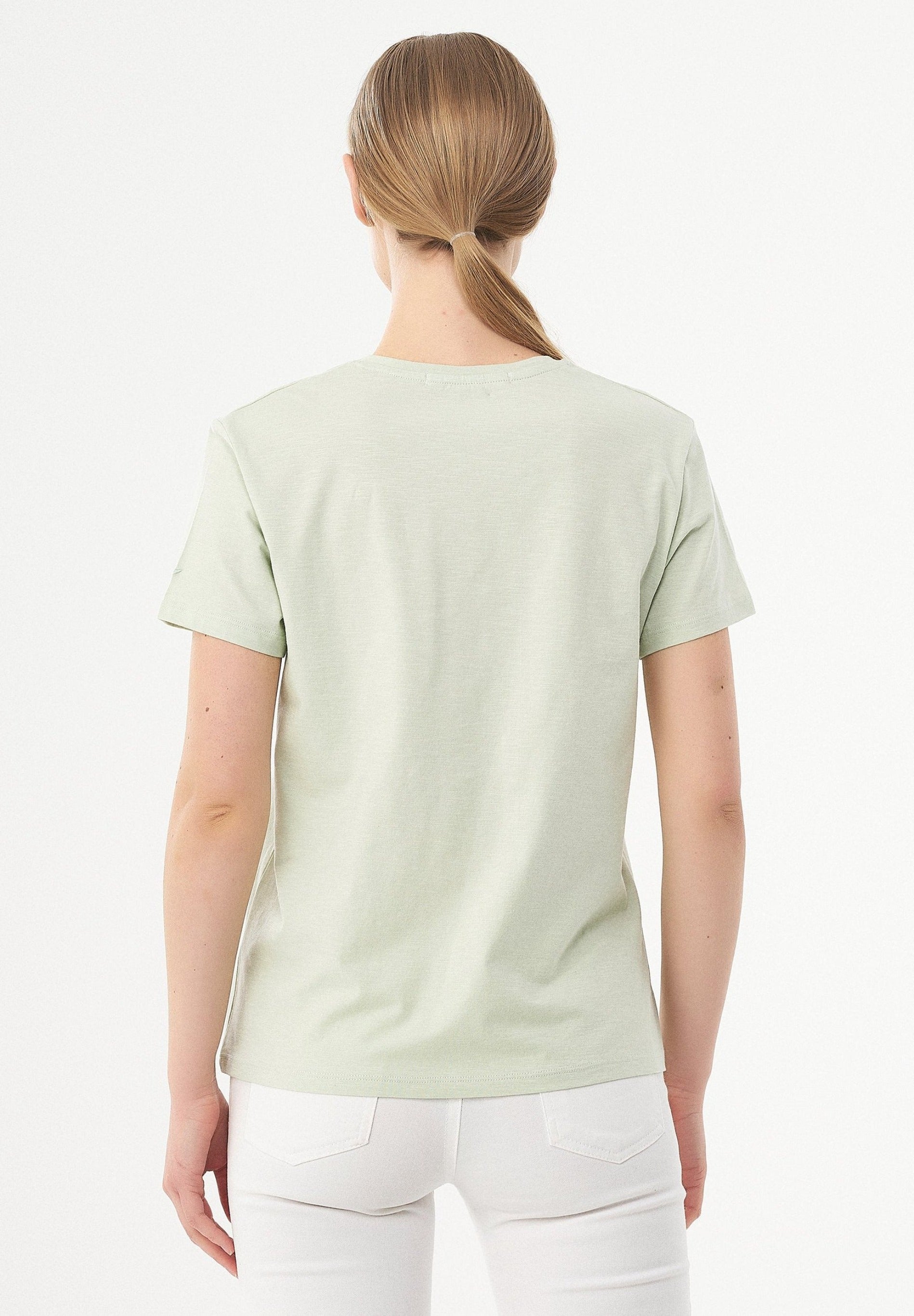 Basic T-Shirt aus Bio-Baumwolle mit V-Ausschnitt