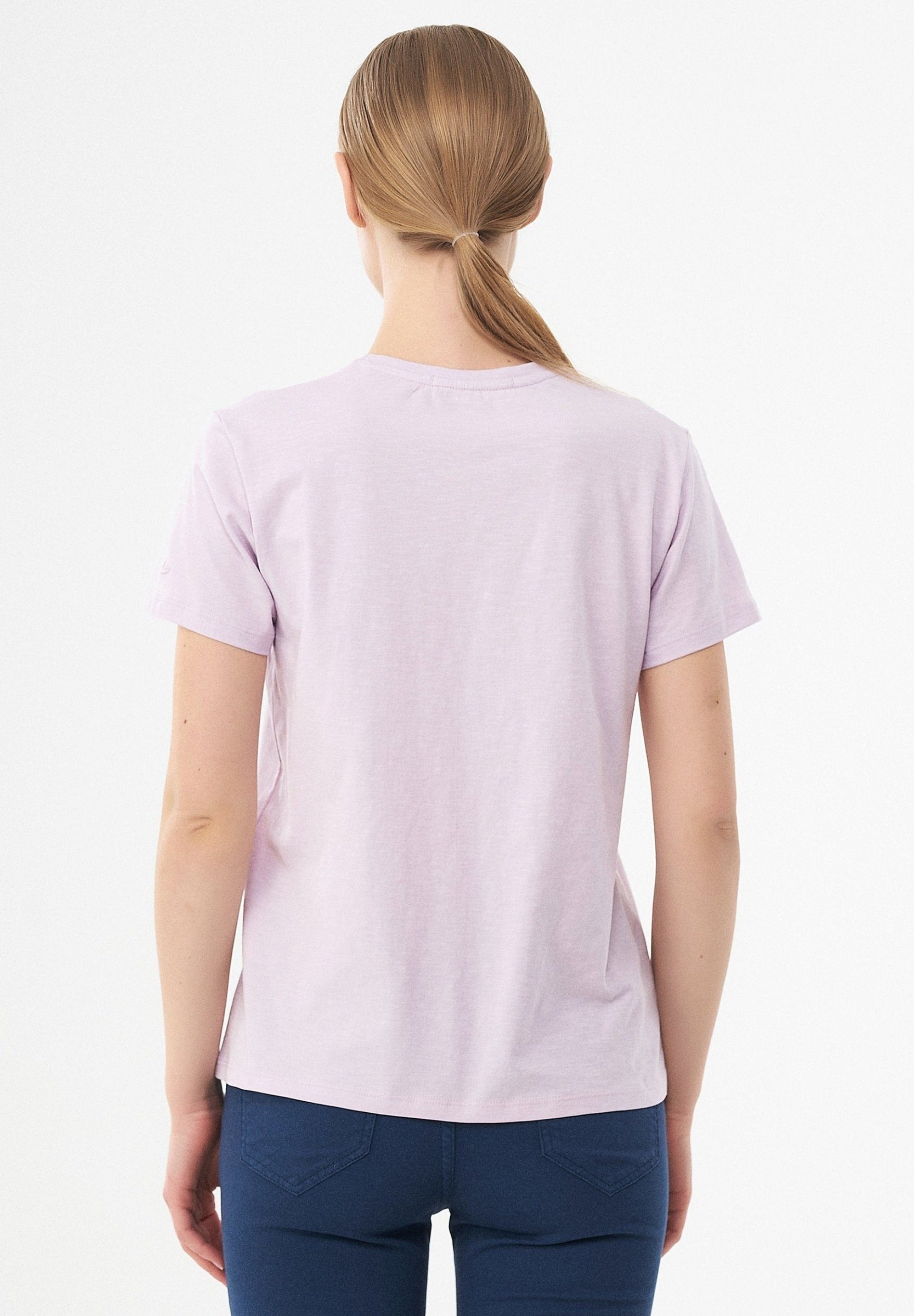 Basic T-Shirt aus Bio-Baumwolle mit V-Ausschnitt