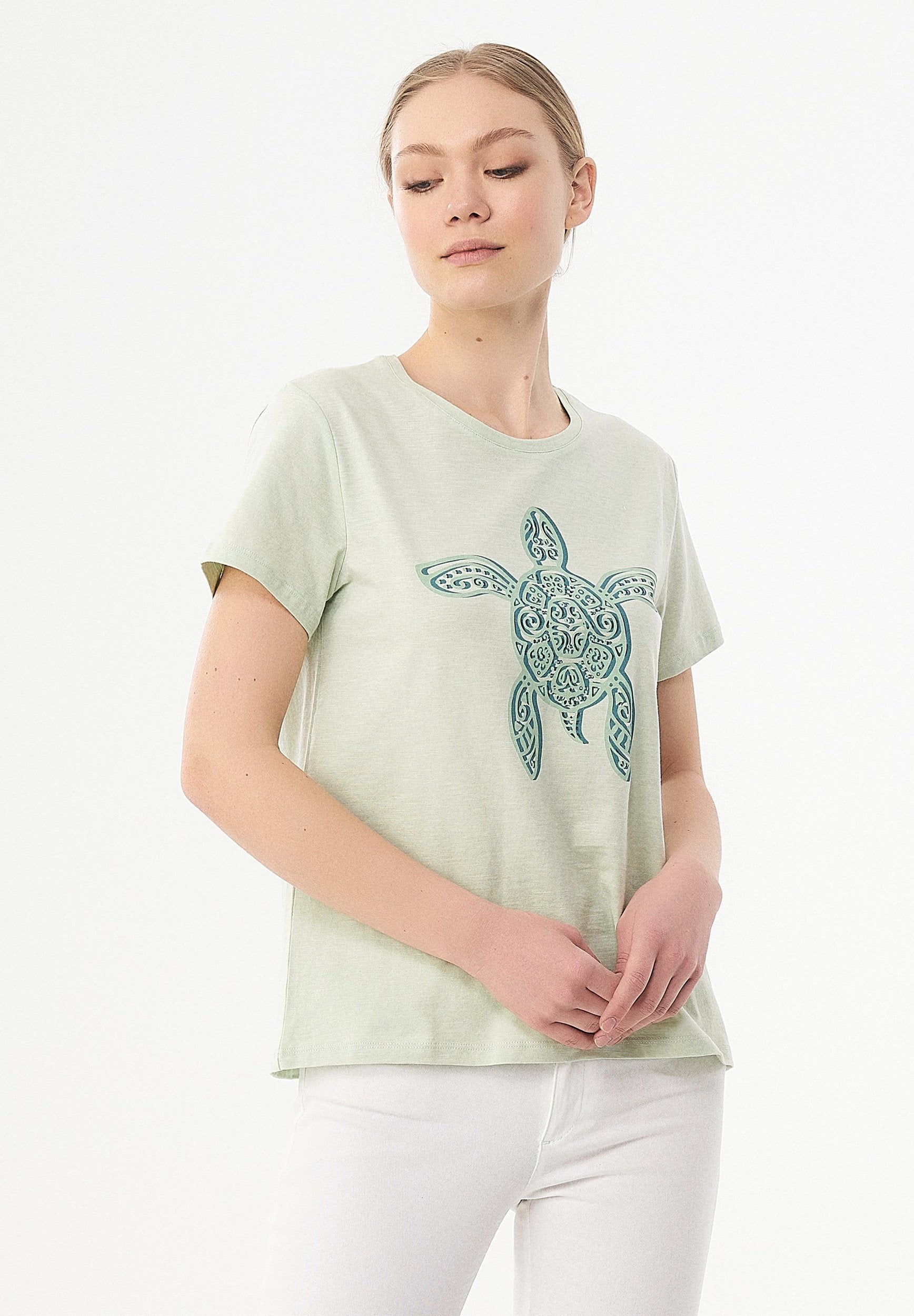 T-Shirt aus Bio-Baumwolle mit Schildkröten-Print