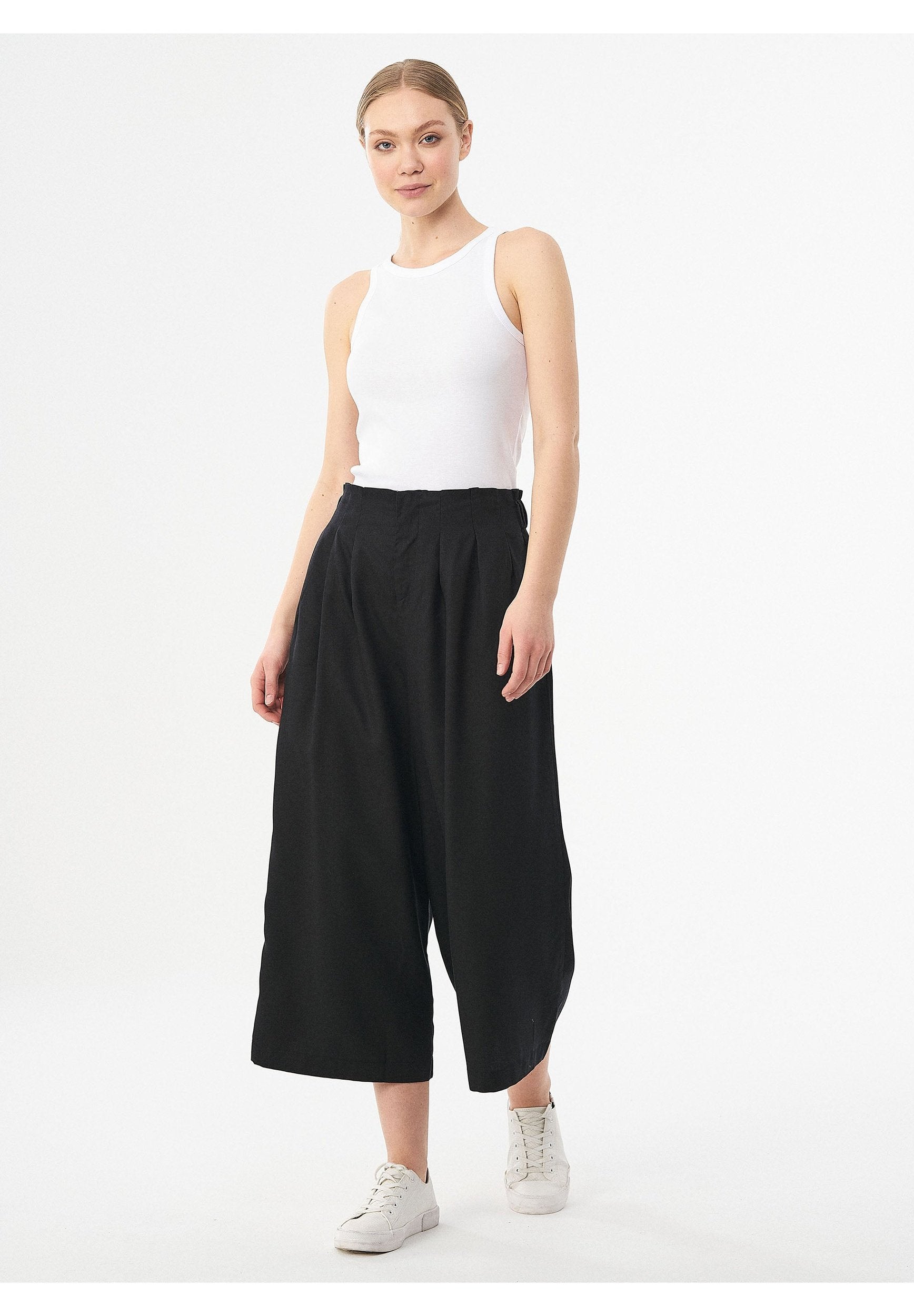 Paperbag-Culotte aus TENCEL™ Lyocell