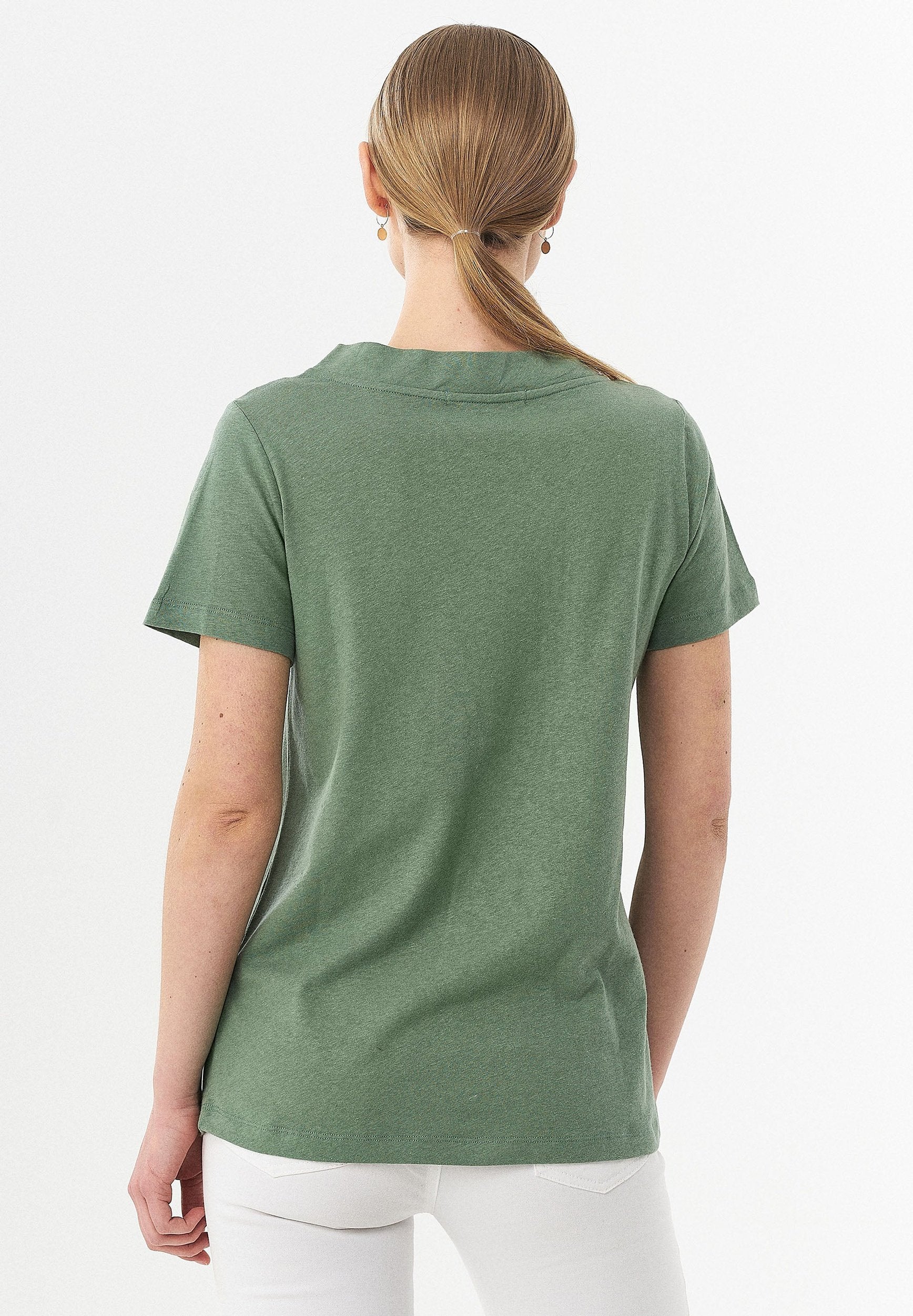 T-Shirt aus Bio-Baumwolle und Leinen