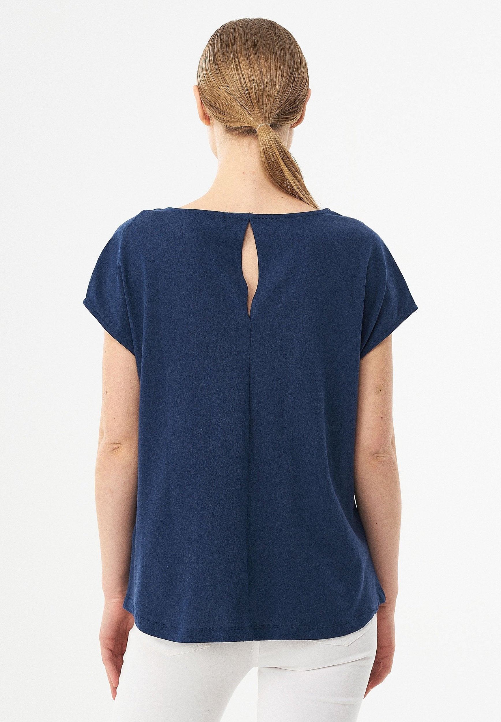 T-Shirt aus Bio-Baumwolle und Leinen