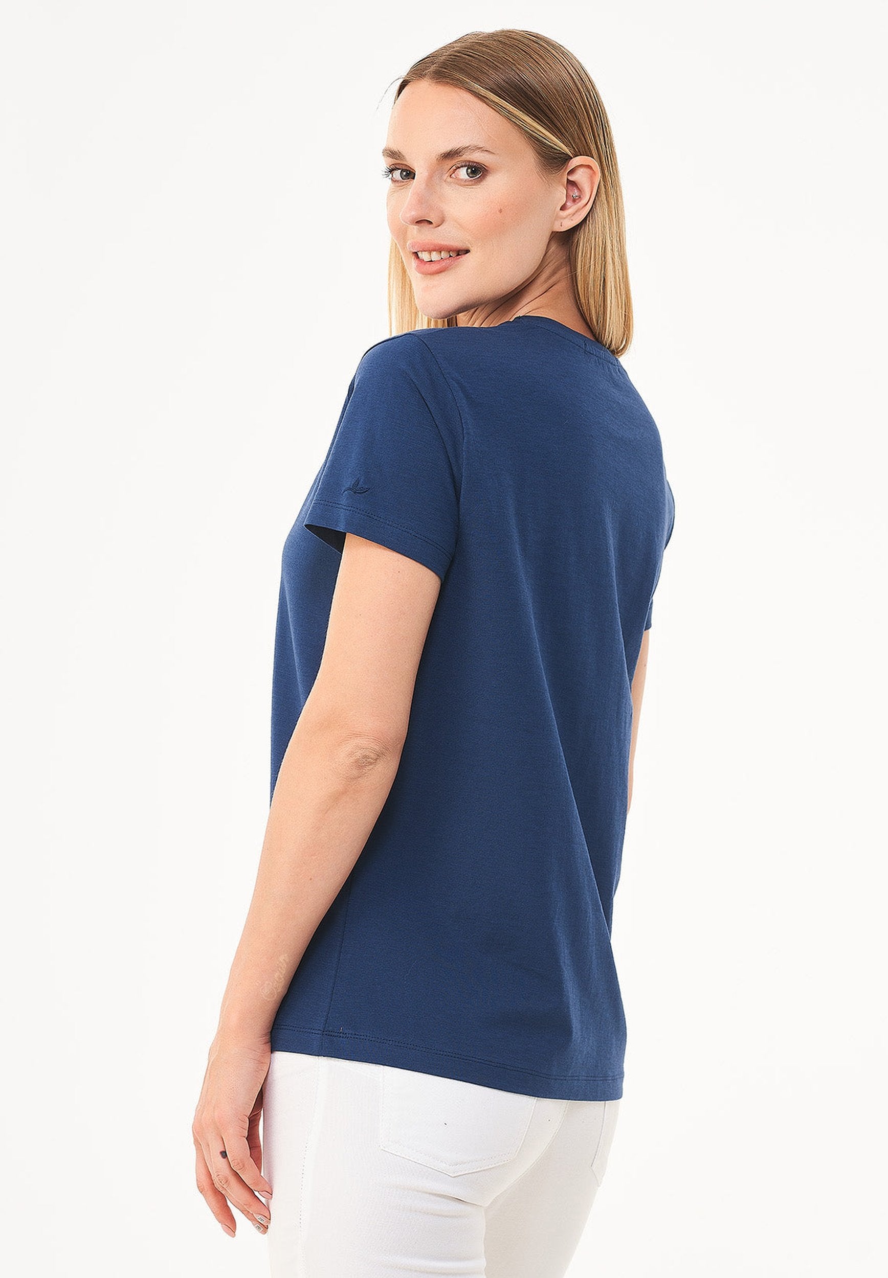 T-Shirt aus Bio-Baumwolle mit Stickerei