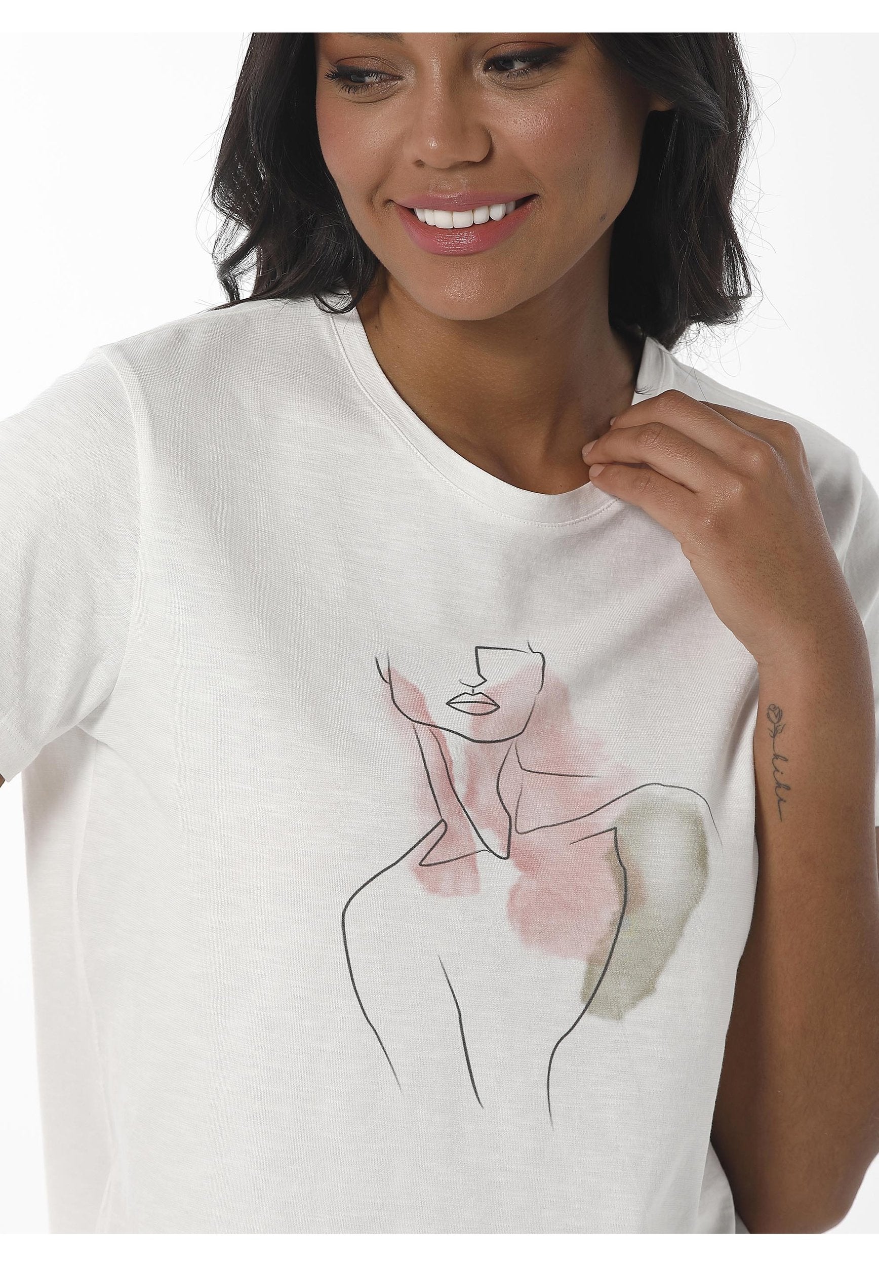 T-Shirt aus Bio-Baumwolle mit Print