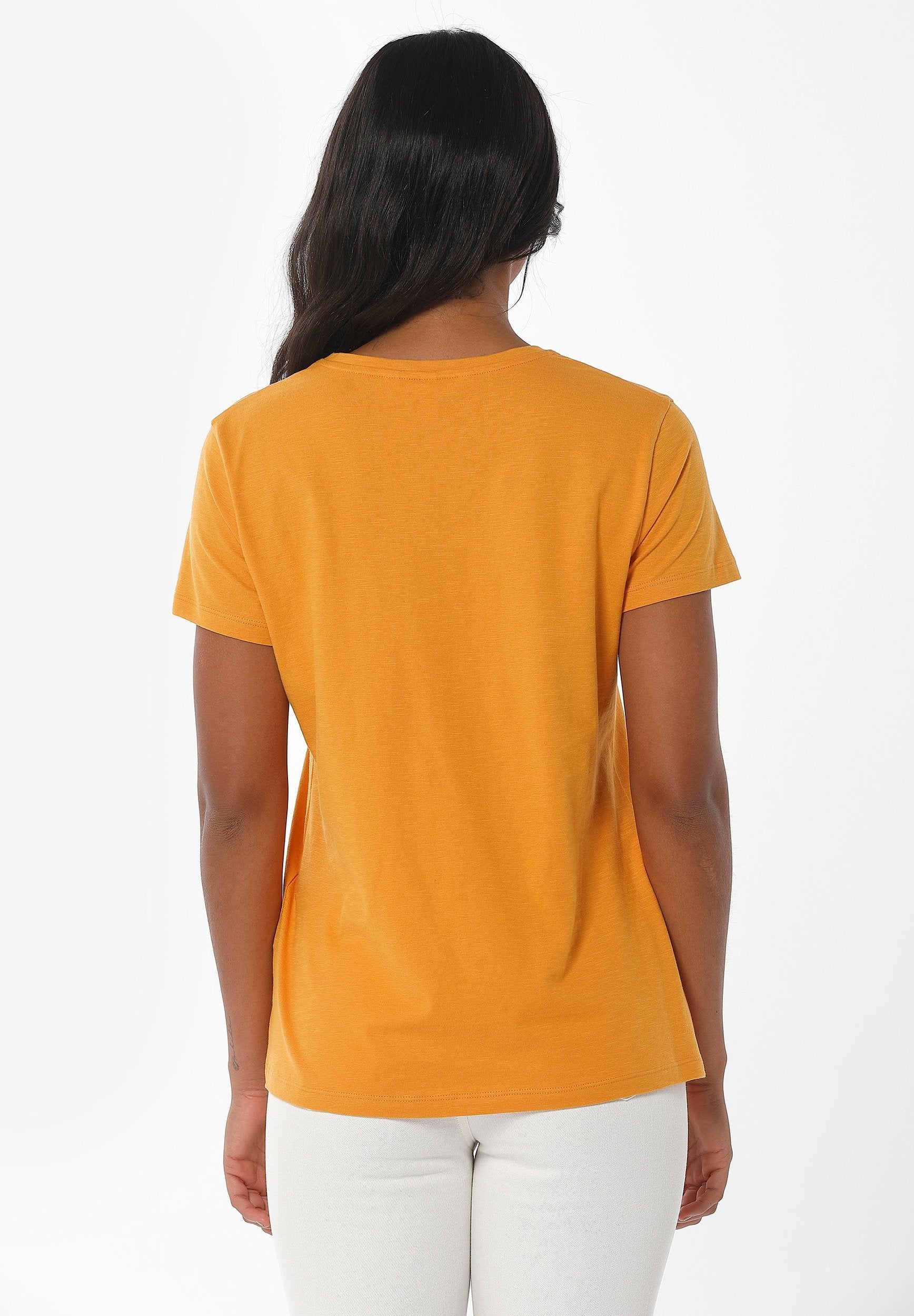 T-Shirt aus Bio-Baumwolle mit Solar-Stickerei