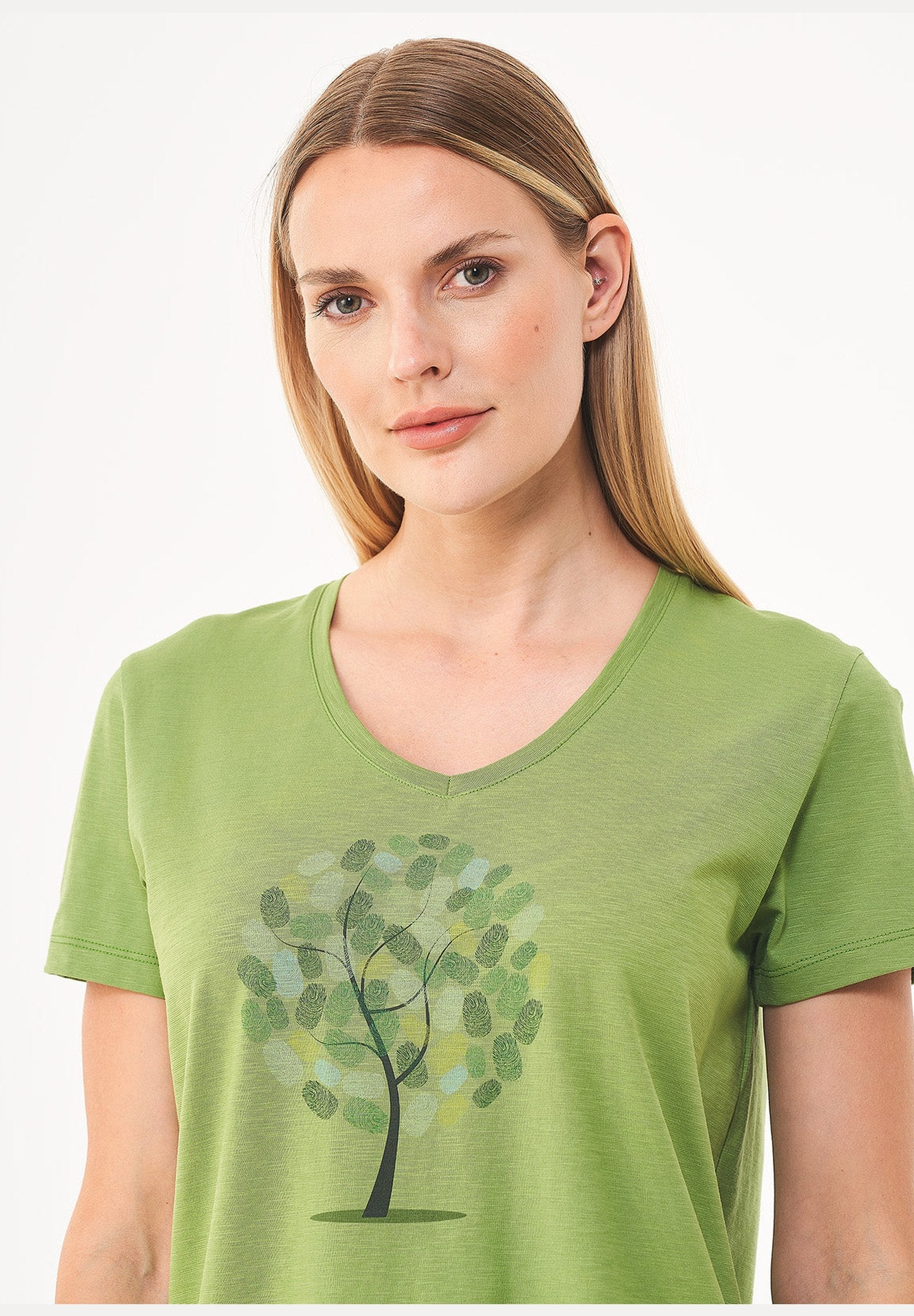 T-Shirt aus Bio-Baumwolle mit Baum-Print