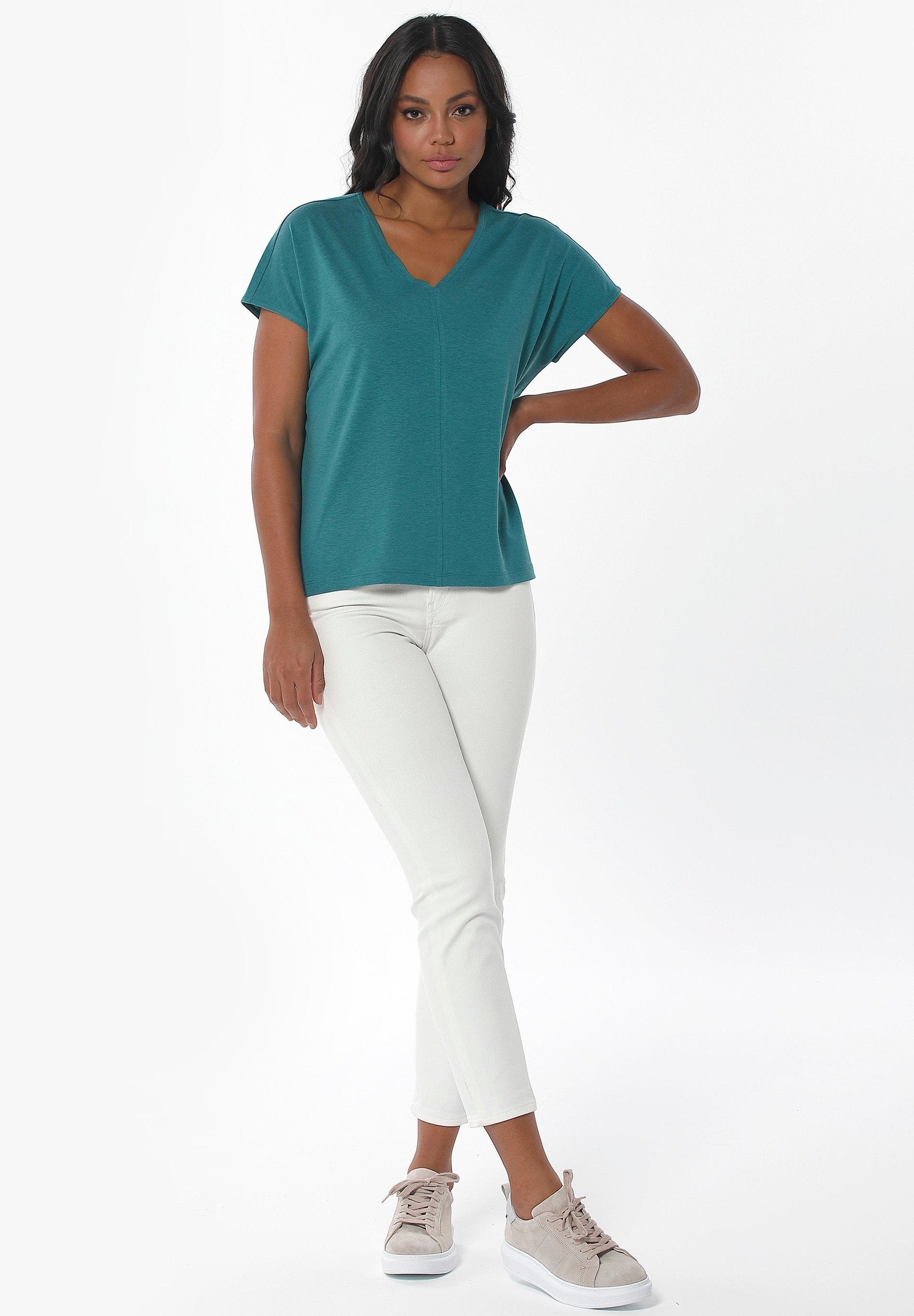 T-shirt aus TENCEL™ Lyocell und Bio-Baumwolle