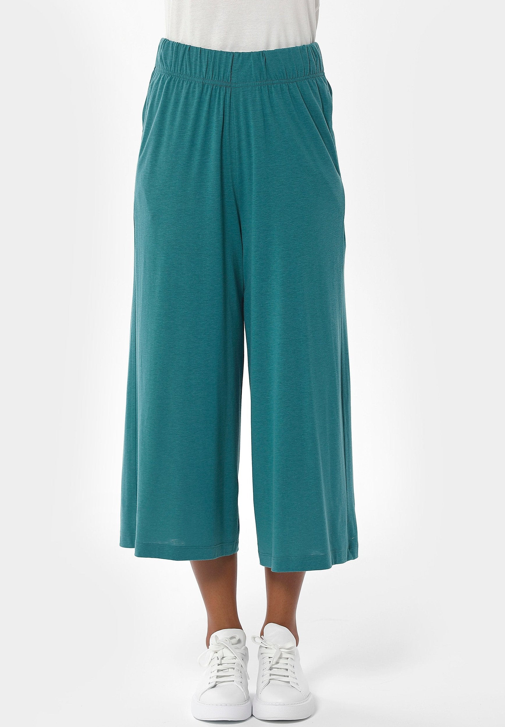 Jerseyhose aus TENCEL™ Lyocell und Bio-Baumwolle in 3/4-Länge