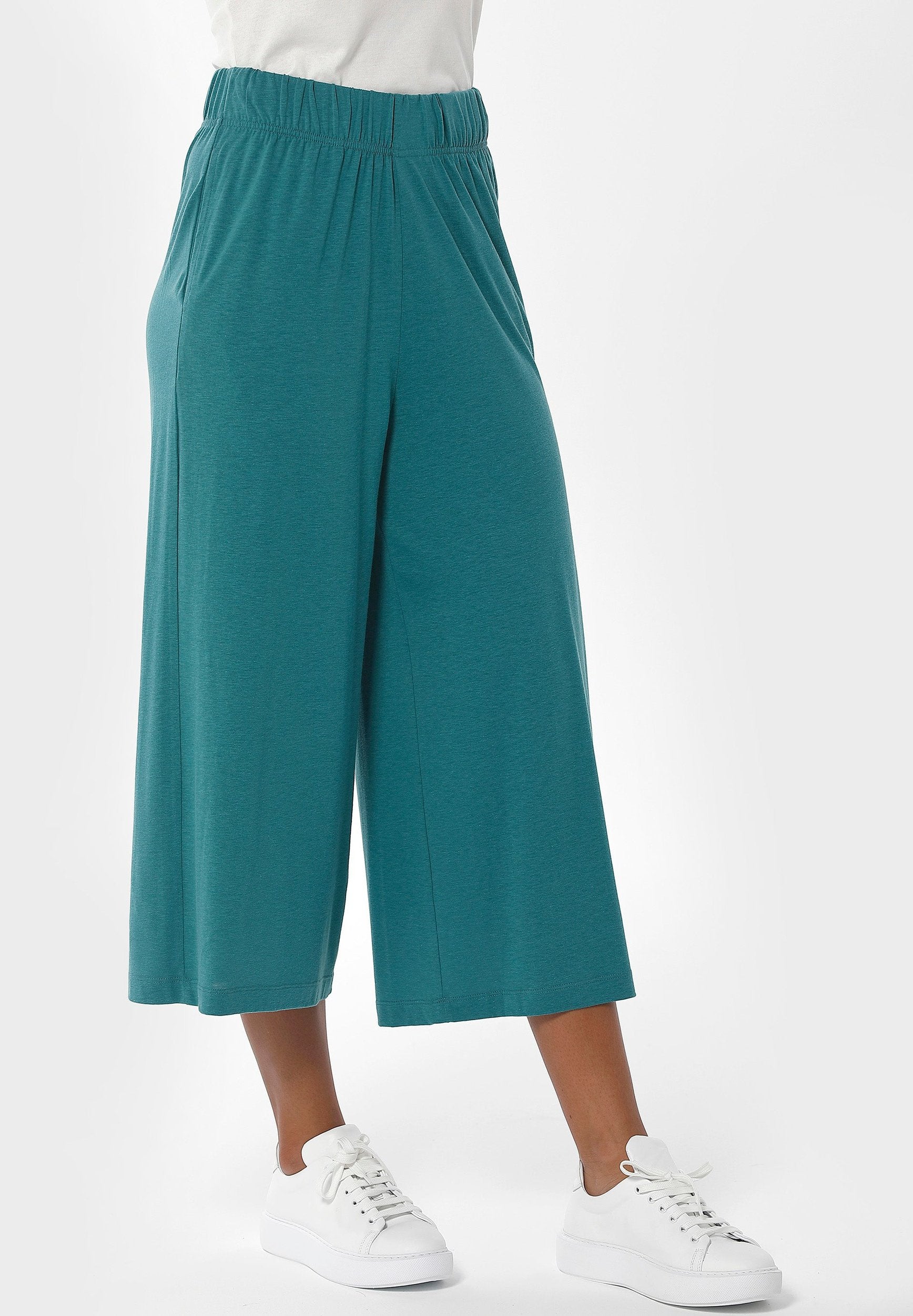 Jerseyhose aus TENCEL™ Lyocell und Bio-Baumwolle in 3/4-Länge