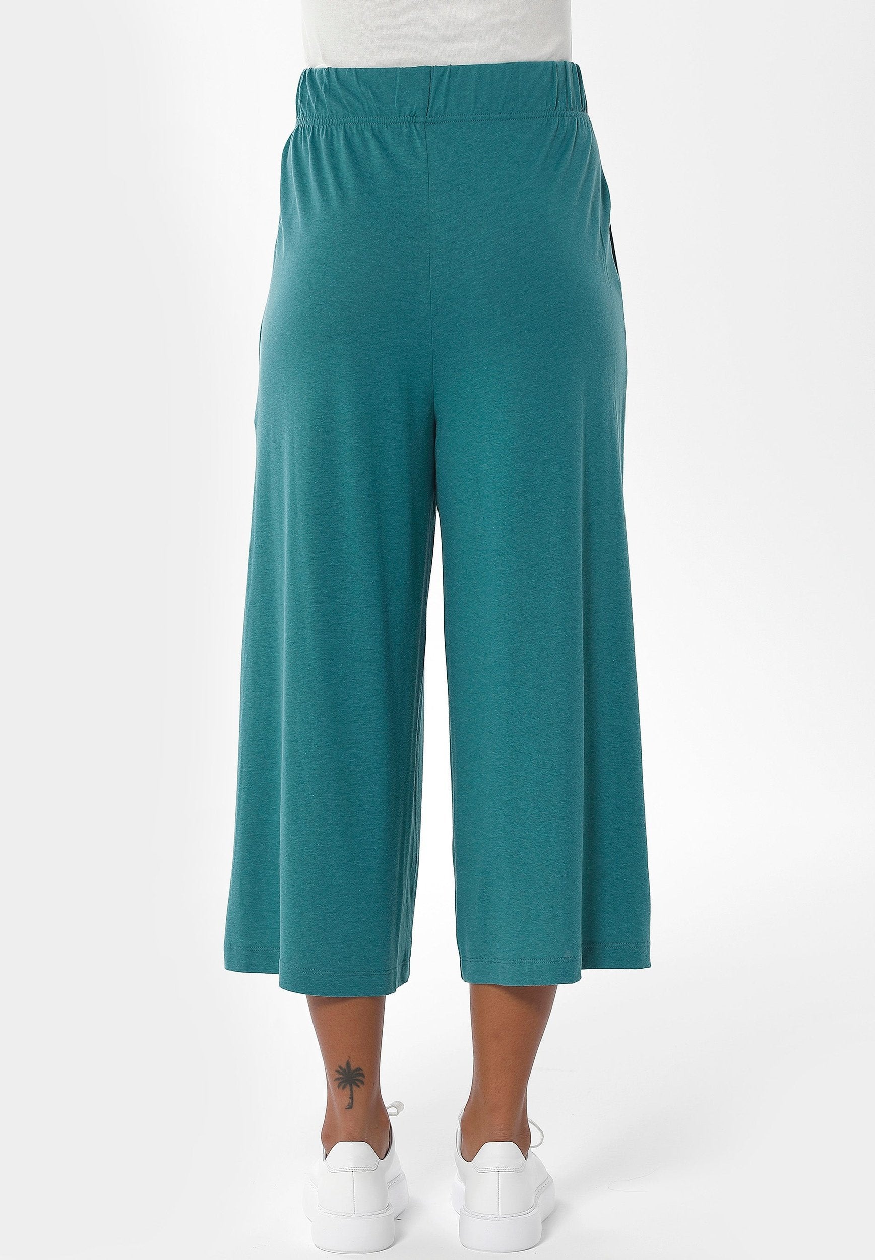 Jerseyhose aus TENCEL™ Lyocell und Bio-Baumwolle in 3/4-Länge